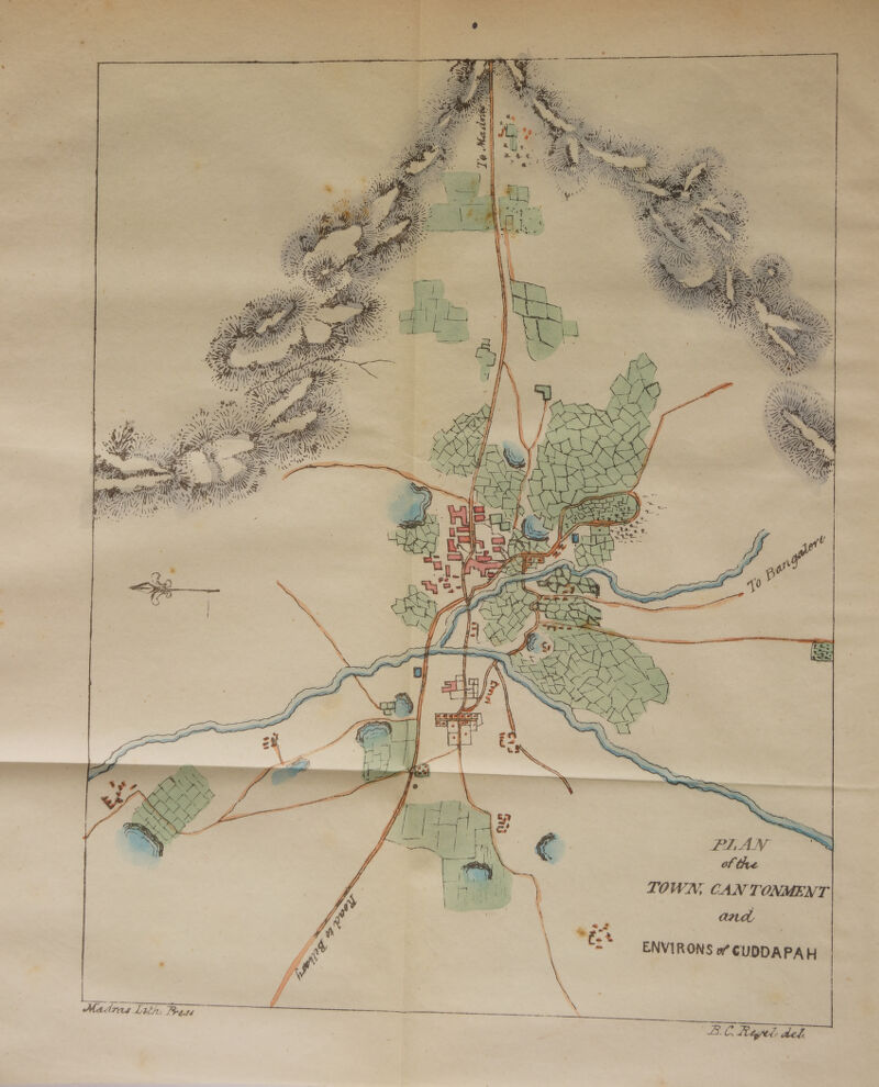 ote, tte NYY ratty, 7 teat =a \Vy ; Se =a 2 id ‘ai _ SSS * ay % RS ae * Y -  ws y ioe: \\ AMG. ns Ne 1 * , NN Hii si(\\ “Up CaN HAN Ss VE S SAAN, N epee S Mi Fp, eo INN og x > PLAN ™~ of bre TOWN, CAN TONMENT * \ ana = ENVIRONS »” CUDDAPAH | See eta \ Madras Lith, Bes a rr nr enna.
