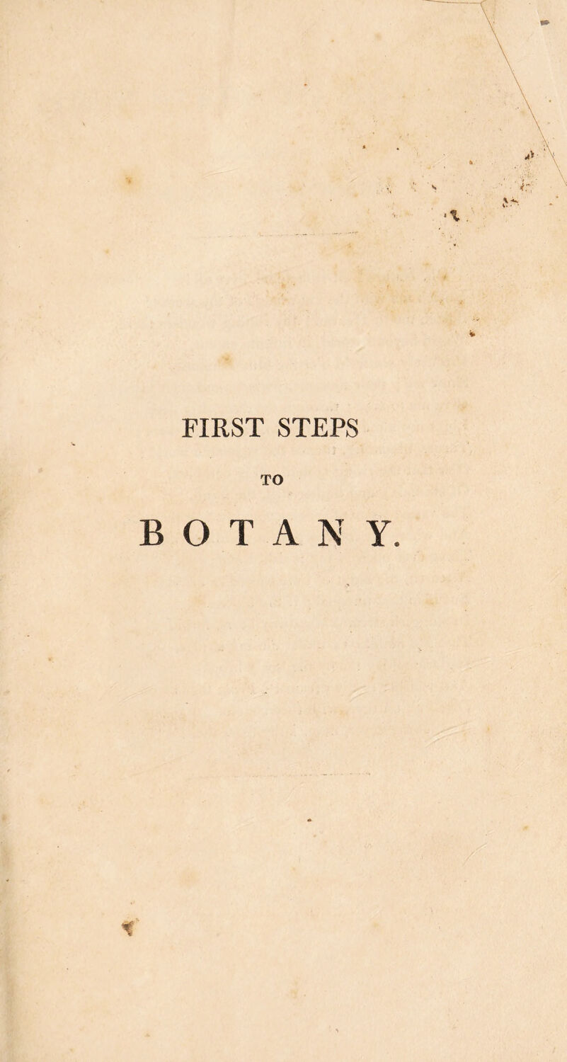 FIRST STEPS TO BOTANY.