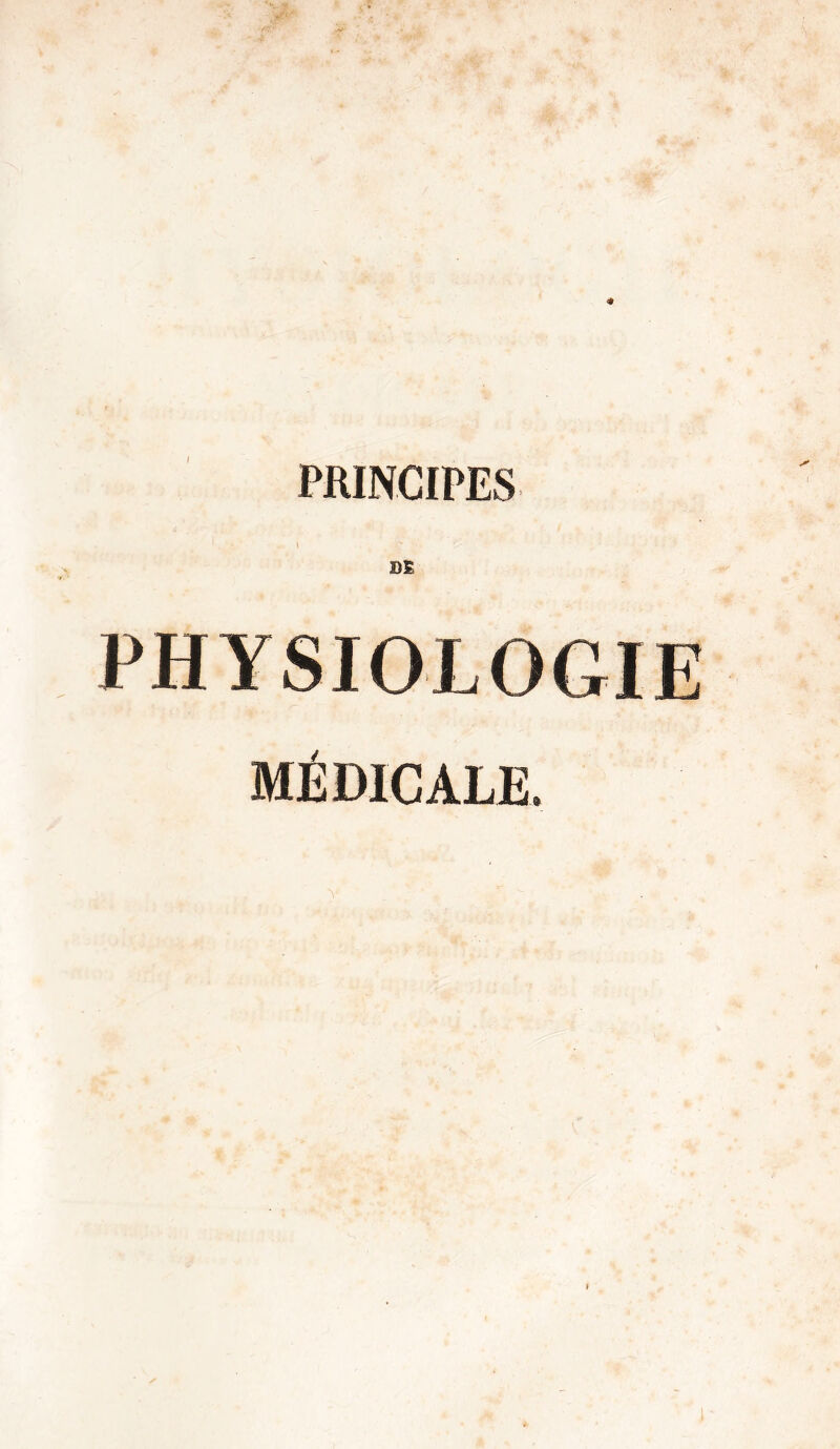 DE PHYSIOLOGIE MEDICALE. 1