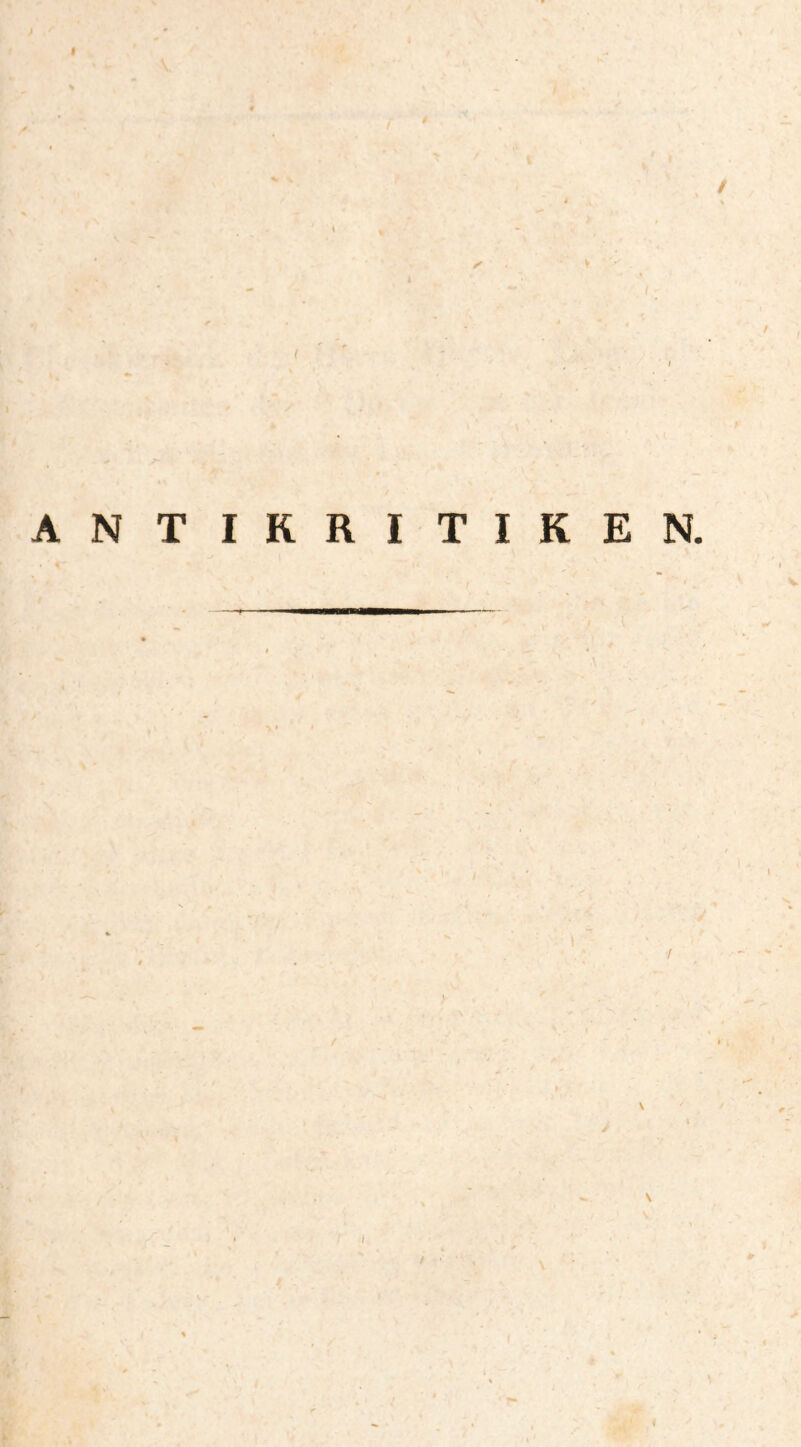 ANTIKRITIKEN.
