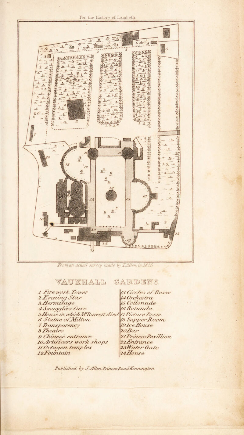 From an actual sur vey made by T. Allen, in IS26- ‘mWXmAM, ©AIEIDIgMO. 1 Tire work Tower 2 TJveru'ng Star' . H TTet vn / tr try e 4Smugglers Cave 5TTouse in whichTlTTarrett Tier 6' Statue otjililton 7 Transparency 8 Theatre 9 Chinese entrance JOrtrti/icers work shops 110 clap on temples 12 Truth tain [ 13 Circles of Tores 14 Orchestra 15 lb /to n ar/e 16 Totuncia l nTictu/ eToon? 18 SupperT oom 19Tee To use 'ZOjBar 21 TrincesTav illio n 2 2 Tin tran ce 23JfCrter (rate ‘llJTouse FicbUshrl by Ts4Uen. Insures A o aFJtesrrungton,