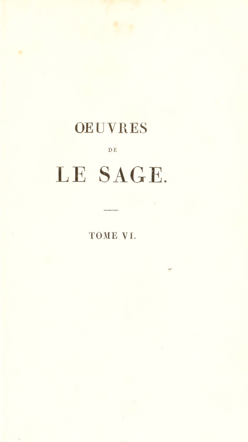 OEUVRES dp: LE SAGE.