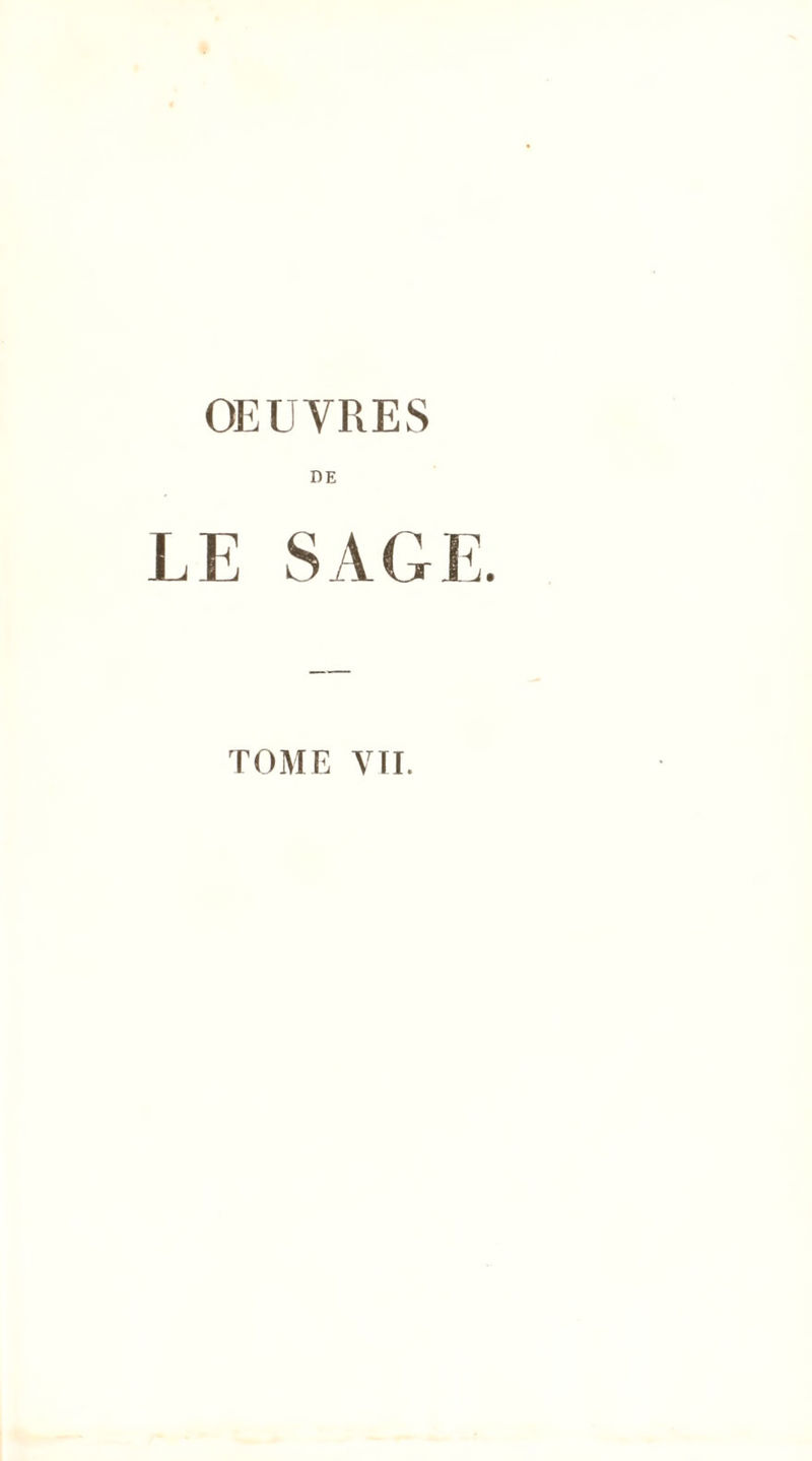 OEUVRES DE LE SAGE.