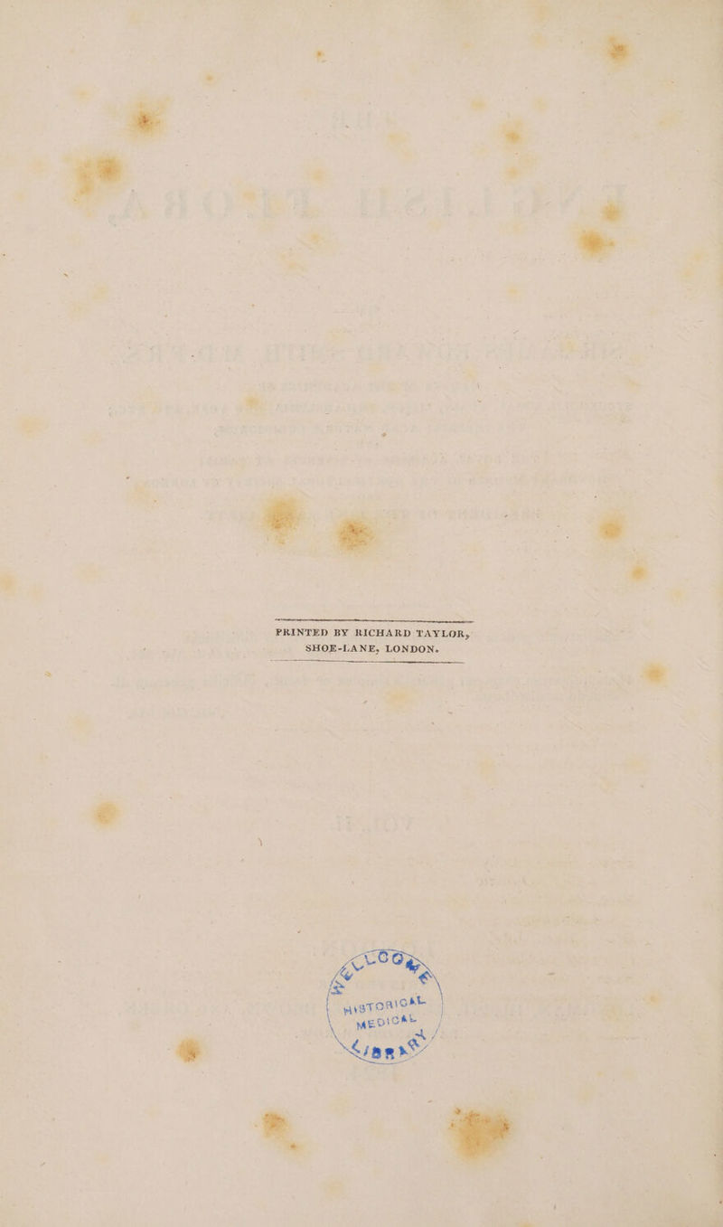RL EA OS AEA NA RES PRINTED BY RICHARD TAYLOR, SHOE-LANE, LONDON.
