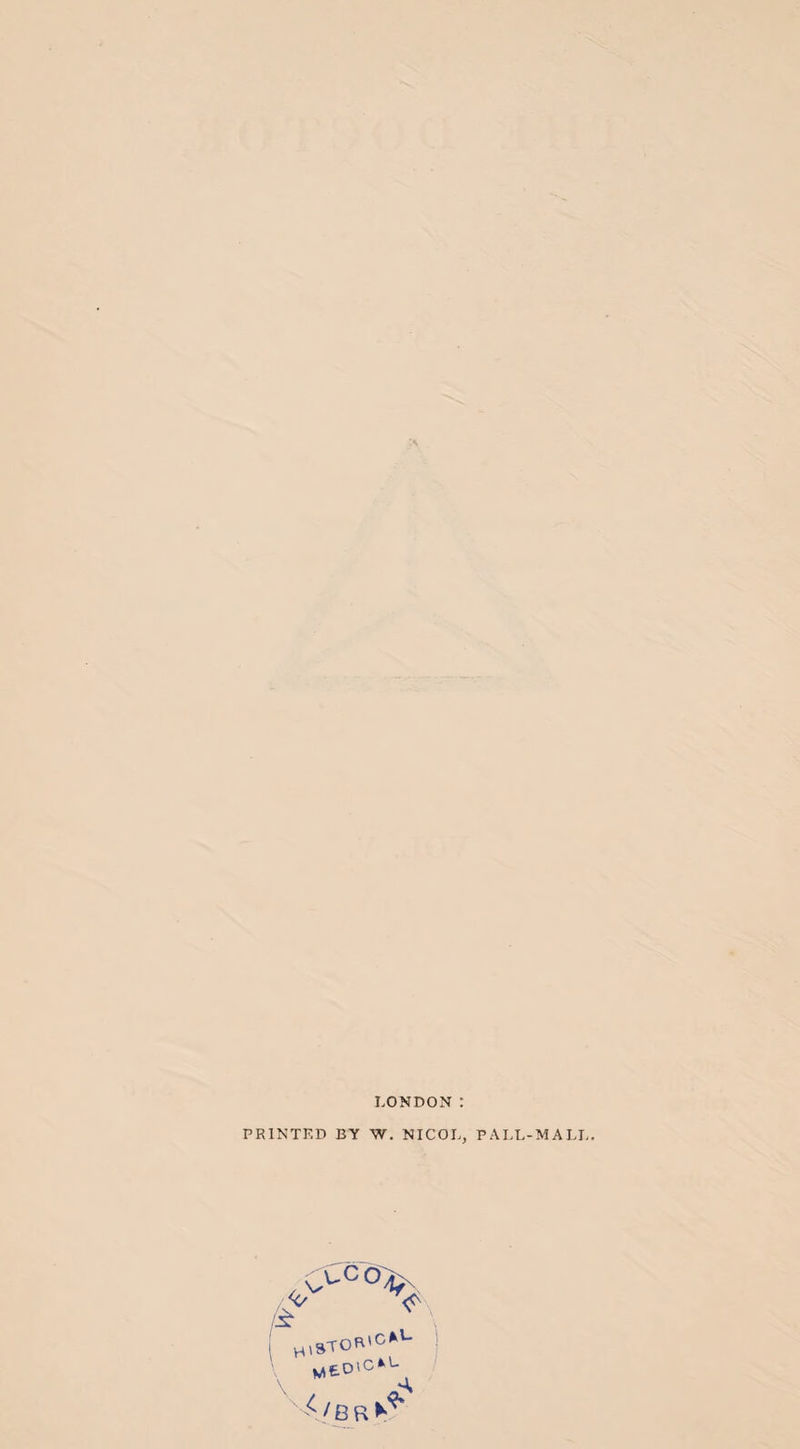 LONDON : PRINTED BY W. NICOL, PALL-MALL. HlSTOR'
