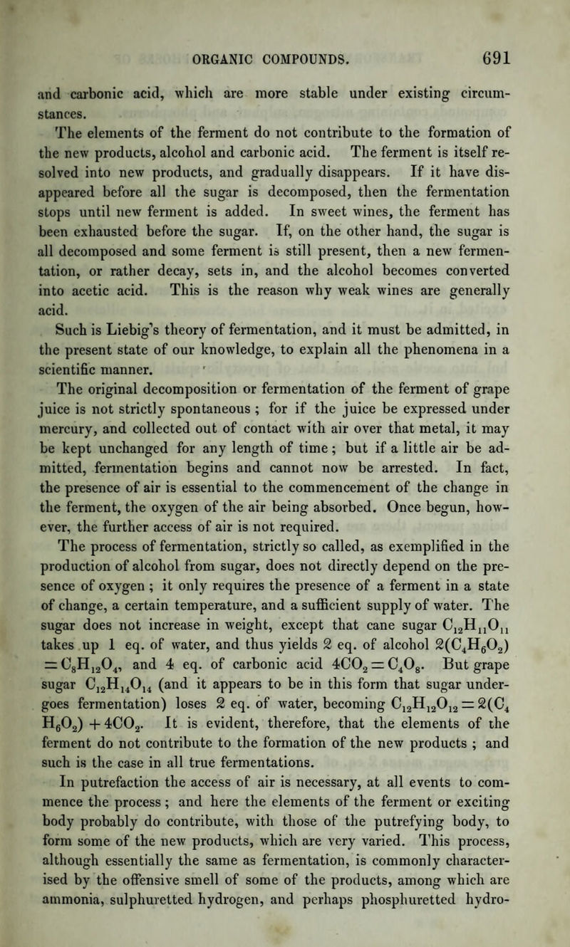 HYDURET OF BENZOYLE. 80!) a red heat, leaves 25 per cent, of peroxide of iron. The first-mention¬ ed reddish-white precipitate is decomposed by washing with hot water, when a soluble benzoate of the peroxide of iron is dissolved, and the yellowish-brown basic compound left; the decomposition is prevented by washing with a solution of sal-ammoniac. The benzoate of ammo¬ nia is sometimes used with the necessary precautions for separating peroxide of iron from the oxides of manganese, nickel, and zinc, which are not precipitated by it; it cannot be employed if the solution con¬ tain alumina, yttria, zirconia, or glucina, as these oxides also form very sparingly soluble salts with benzoic acid. Its formula is Fe203, 3BzO. Benzoate of Oxide of Copper.—This salt forms small bluish-green crystals, sparingly soluble. When distilled they yield in the residue salicylic acid, C14H606, while the volatile product contains benzoic acid, and a crystallized body having the composition of the radical benzoyle, C]4H502. Benzoate of Oxide of Lead.—A very sparingly soluble white crys¬ talline powder, but soluble in acetic acid, from which it may be ob¬ tained in crystals; it contains 2 eq. water, the half of which is retain¬ ed at 212°. A basic salt is obtained by precipitating a benzoate of the alkalies by the diacetate of lead in the form of a white anhydrous in¬ soluble powder; it is composed of 3 eq. oxide of lead and 2 eq. anhy¬ drous benzoic acid. Benzoate of Oxide of Silver.—Dilute boiling solutions of a neutral benzoate of an alkali and nitrate of silver being mixed, yield, as they cool, soft flat needles of a white colour and strong lustre, and very si¬ milar to benzoic acid, which are anhydrous benzoate of oxide of silver; they blacken by exposure to light. Thrown down from concentrated solutions, it forms a curdy crystalline mass, which, dissolved in hot water, yields a dark-coloured solution owing to the reduction of silver; the salt is again deposited in the described form. Its formula is AgOBzO. HYDURET OF BENZOYLE. Prep.—The essential oil obtained by the distillation of the bitter - almond after maceration for some time with water, contains, besides the hyduret of benzoyle, benzoic acid, benzoine, and hydrocyanic acid : it is made into a thin paste by being mixed with hydrate of lime, chlo¬ ride of iron, and water, and redistilled ; the oil which passes over is freed from the admixture of water by standing over dry chloride of calcium.