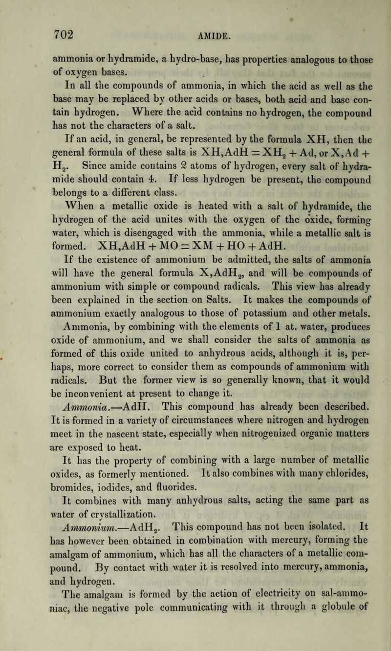 although in all other particulars identical with the acid from Aconitum napellus. Its production is easily explained, for 1 at. anhydrous citric acid, C12H5On, yields 1 at. Aconitic Acid 1 at. Acetone 4 at. Carbonic Oxide I at. Carbonic Acid = C4 H204=C4H03 + H0. = c3 h30. = C4 04. 1 at. Anhydrous Citric Acid = Cl2Hs0ll. As above mentioned, this is the true pyrocitric acid. ACONITATES. The alkaline aconitates are soluble in water, the others insoluble or sparingly soluble. Their properties are not very interesting. The general formula for these salts is At,MO. They sometimes contain water of crystallization. There is some reason to believe that this acid may prove to be tri- basic. It will then have the formula C12H309 + 3HO; and the neu¬ tral aconitates will have the formula 012H3Og + 3Mo. Future inves¬ tigations must determine this point. ITACONIC ACID. Syn. Pyrocitric Acid; Citricic Acid. (Baup.)—Formula, C5H203 + HO. Syinb. It + aq. This acid is obtained, as above mentioned, in the third stage of the distillation of citric acid, or by the action of heat on aconitic acid. It is generally accompanied by some of the acid next to be described, citraconic acid. It may be obtained from the oily mass which distils over, and which commonly crystallizes after a short time, by solution in absolute alcohol, and spontaneous evaporation. The crystals thus obtained, when dissolved in water, yield by slow evaporation large rhomboidal crystals, or octahedrons, soluble in 17 parts of water at 60°. There is some reason to suppose that it may be a bibasic acid, in which case its formula will be C]0H4O6 + 2HO. In the production of this acid from aconitic acid, 3 at. hydrated aconitic acid, 3(C4H03 + HO) — Ci2H6012, yield 2 at. carbonic acid, 2C02, and 2 at. itaconic acid, 2(C5H203 + HO).