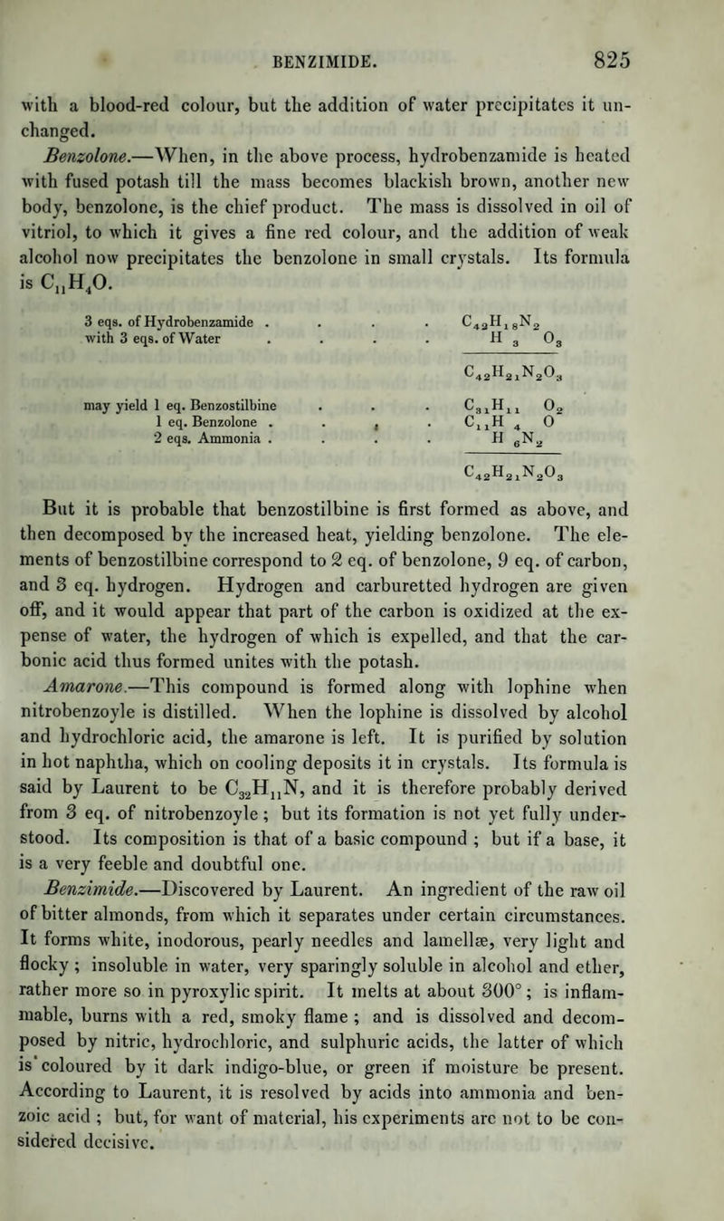 BROMINE, AND IODINE. 1009 arc equivalent to 1 at. Periodide of Formyle 1 at. Formiate of Potash 5 at. Iodide of Potassium 4 at. Water The compounds of iodine, bromine, and chlorine with formyle are all decomposed, although with difficulty, bv the alkalies, yielding alka¬ line formiates and metallic iodides, &c. For example, 1 at. perchlo- ride of formyle gives, with 4 at. potash, 1 at. formiate of potash, and 3 at. chloride of potassium. Fo | 03 + KO Protochloride of Formyle.—Formula, C2HC1~FoC1. By the action of chlorine on chloride of acetyle, Regnault obtained a com¬ pound, C4H2C12, which, if halved, would represent the protochloride of formyle. (See Chloride of Acetyle.) Bichloride of Formyle.—Formula, C2HC12 = FoCl2. In speak¬ ing of the action of chlorine on the compounds of ethyle and of ace¬ tyle, we have already mentioned a substance obtained by Regnault as a product of the action of chlorine on chloride of ethyle. This sub¬ stance may be C4H2C14, or bichloride of formyle, C2HC12. Per chloride of Formyle. Syn. Chloroform.—Formula, C2HC13 rz FoCl3. (Dumas.) It is obtained either by distilling chloral with milk of lime, or, as above mentioned, by distilling alcohol, pyroxylic spirit, or acetone, with hypochlorite of lime. The product is mixed with water, which separates the perchloride. It is rectified in the water-bath, dried by digestion with chloride of calcium, and finally distilled with oil of vitriol. It is a colourless oily liquid, having an agreeable ethereal smell and a sweet taste. Its sp. gr. is T480, and it boils at about 140°. An alcoholic solution of potash converts it into formiate of potash. (Dumas.) The density of its vapour is 4‘2. Calculation gives = 4T16, representing 4 volumes. It is not altered by distillation with potassium, potash, sulphuric acid, and other acids. When its vapour is passed through a red-hot tube, it is decomposed into carbon, hydrochloric acid, and a crystalline body, which appears in long white needles, When exposed to the rays of the sun in contact with chlorine, it yields a chloride of carbon, C2C14, which boils at 173°, and the vapour of which has the density 5’30. (Regnault.) Calculation gives the same number, =■ 5*30, representing 4 volumes. This