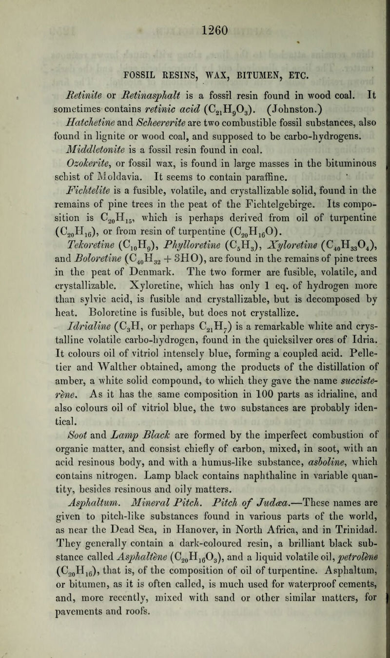 Electrical battery, 79 condenser, 79 currents in the body, probable source of, 1320 machine, 75 Electrics, negative, enume¬ ration of, 122 positive, 123 Electro-negative bodies, 120 Electro-positive bodies,120 Electro-magnetism, 104 Electrometers, 80, 81 Electrodes, 111 Electrolytes, 112 Electrophorus, 79 Elements, organic, 677 those essential to vege¬ table and animal existence, 677 Elementary substances, table of their chemical equivalents. 1352 Ellagic acid, 1036 its several metallic precipitates, 1036 Emetine, 1212 Emulsine, 837 Epsom salts, 602 Equivalents, chemical, 148, 149 important precautions in determining, 153 particulars relating to, 152,153, 154 relation between them and their volumes in a solid and liquid state, 167 scale of, 156 Equivalents or atomic weights, adoption of the British by the Continen¬ tal chemists, iii. Erbium, 401 Eremacausis, theory of, 692 effects of, 180 Ergotine, 1162 Erythrine, 1167,1169,1171 bitter, 1170 Erythric acid, 1169 Erythriline, 1169 Erythroleine, 1172 Erythrolitmine, 1172 Erythrophyll, 1157 Essential oils, 1128 containing sulphur, 1140 general character and properties of, 1128 modes of obtaining them, 1129 nonoxygenated, 1131 oxygenated, 1134 Ethal, 1014, 1015 Ethalic acid, 1082 Ether, 862 action of alkalies on, 864 action of nitric acid on, 864 and its compounds, constitution of, 947 Dr. Ure's table of the elastic force of the vapour of, 1355 preparation of, 862 products of the de¬ composition of, and its compounds with chlorine, 923 products of, with oxy¬ gen, 864 properties of, 863 use of, in medicine, 864 uses of the vapour of, in surgical opera¬ tions, 865 Etherine, 897 Etherole, 899 Etherophosphate of ba¬ ryta, 884 Etherophosphoric acid, 883 Ethionic acid, 899 Ethiops, mineral per se, 522, 529 Ethyle, 862 acetate of oxide of, 887 and chlorine, 869 benzoate of oxide of, 874 bicarbophosphate of oxide of, 891 bisulphate of oxide of, 876 bisulphocarbonate of oxide of, and pot¬ ash, 892 bisulphuret of, 872 carbonate of oxide of, 887 carbonate of oxide of, and potash, 887 chloride of, 869 cyanide of, 873 hydrosulphuretof sul- pliuret of, 870 hyponitrite of oxide of, 885 iodide of, 870 neutral oxalate of oxide of, 888 oxalate of oxide of, and baryta, 890 oxalate of oxide of, and oxamide, 890 oxalate of oxide of, and potash, 889 Ethyle, oxalate of, with ammonia, 890 oxamate of oxide of, 890 oxide of, 862 oxide of, and arsenic acid, 884 oxide of, and benzoic acid, 894 oxide of, with car¬ bonic acid, 886 oxide of, and hyponi- trous acid, 885 oxide of, and oxalic acid, 888 oxide of, and phos¬ phoric acid, 883 oxide of, and sulphuric acid, 875 phosphate of oxide of, and baryta, 884 phosphate of oxide of, with metallic oxides, 883 pyromucate of oxide of, 975 salts of oxide of, 874 seleniuret, 873 sulphate of oxide of, 881 sulphate of oxide of, and baryta, 882 sulphate of oxide of, and etherole, 897 sulphate of oxide of, and lead, 882 sulphate of oxide of, and lime, 882 sulphate of oxide of, and potash, 882 sulpho-carbonate of oxide of, and sub¬ oxide of copper, 892 sulpho-cyanideof,873 sulphuret of, 870 sulphuret of, com¬ pounds of, 872 Euchlorine, vide Hypochlo- rous acid Euchronate of ammonia, 723 Euclnonic acid, 723 Eugenic acid, 1078 Euonymine, 1165 Eupion, 1241 properties of, 1242 Evaporation, 45 cold produced by, 46 Excrements, 1300 ashes of, 1300 dry matter of, 1300 of man, 1300 peculiar odour of, pro¬ duced artificially by the action of potash
