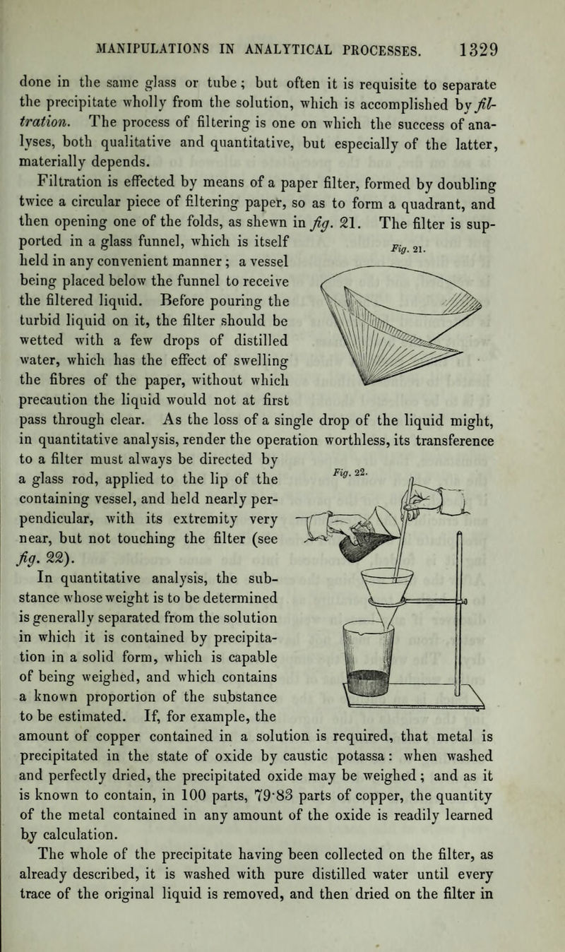 TARTRATES. 1049 with it. Its solution, when heated, is resolved into cream of tartar and alcohol. Guerin Varry mentions another compound of the same ingredients, which has an alkaline reaction, and crystallizes in eight¬ sided prisms. Its composition is unknown. Tartrate of Potash and Methyle.— T,KO,MeO + aq. (Guerin Varry.) A crystallizable salt, analogous in its mode of formation and in its properties to the foregoing. Tartrate of Potash and Boracic Acid. Syn. Soluble Tartar of the French Pharmacopoeia.—T,KO,BOs. (Duflos.) Cream of tartar and boracic acid, in the proportion of their equivalents, are kept in contact with warm water till all is dissolved, and the liquid then evaporated to dryness. It forms a white amorphous mass, of a sour taste, very solu¬ ble in water, insoluble in alcohol. Soubeiran recommends 4 parts of tartar to 1 of boracic acid, which yields 3T + 3KO + B03. The salt of Duflos is exactly analogous to tartar-emetic; that of Soubeiran to the neutral tartrate of potash and antimony lately discovered. The first salt dissolves a large quantity of cream of tartar, which by evapo¬ ration it deposits in crystals. (Duflos.) The solution must not be boiled, otherwise some boracic acid is dissipated. This compound is used as a laxative on the Continent. Tartrate of Potash and Arsenious Acid.—According to Mitscher- lich, this compound may be formed, and is analogous in form and com¬ position to tartar-emetic. Probable formula, T,K0,As03. The mode of preparing it has not been described. Tartrate of Soda.—a. Acid or monobasic: T,NaO,HO + 2 aq. (Bucholz.) Formed by adding tartaric acid to the neutral salt. Six- sided prisms, very sour to the taste, very soluble in water. It is used to prepare chlorate of soda from chlorate of potash. When mixed with the latter, eq. to eq., cream of tartar and chlorate of soda are produced.—b. Neutral or bibasic : T,2NaO + 4 aq. Formed by neutralizing tartaric acid with soda. Transparent prisms, permanent in the air, very soluble. Seidlitz Powders, or Carbonated Effervescing Cheltenham Salts, are an intimate mixture of equal parts of tartaric acid and bicarbonate of soda in atomic proportions. To these is often added a portion of sulphate of magnesia, or of the tartrate of potash and soda (Rochelle salt). The powders must be well dried; otherwise they slowly act on each other, and lose the effervescing quality. Tartrate of Soda and Ethyle.—T,NaO,AeO,2 aq. (Guerin Varry.) White rhomboidal tables. Tartrate of Potash and Soda. Syn. Rochelle Salt; Salt of