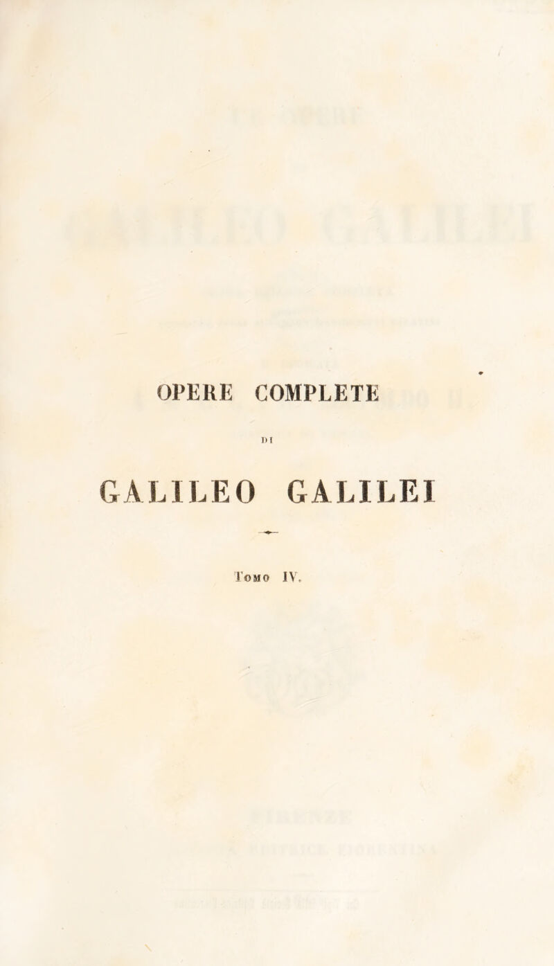OPERE COMPLETE DI GALILEO GALILEI