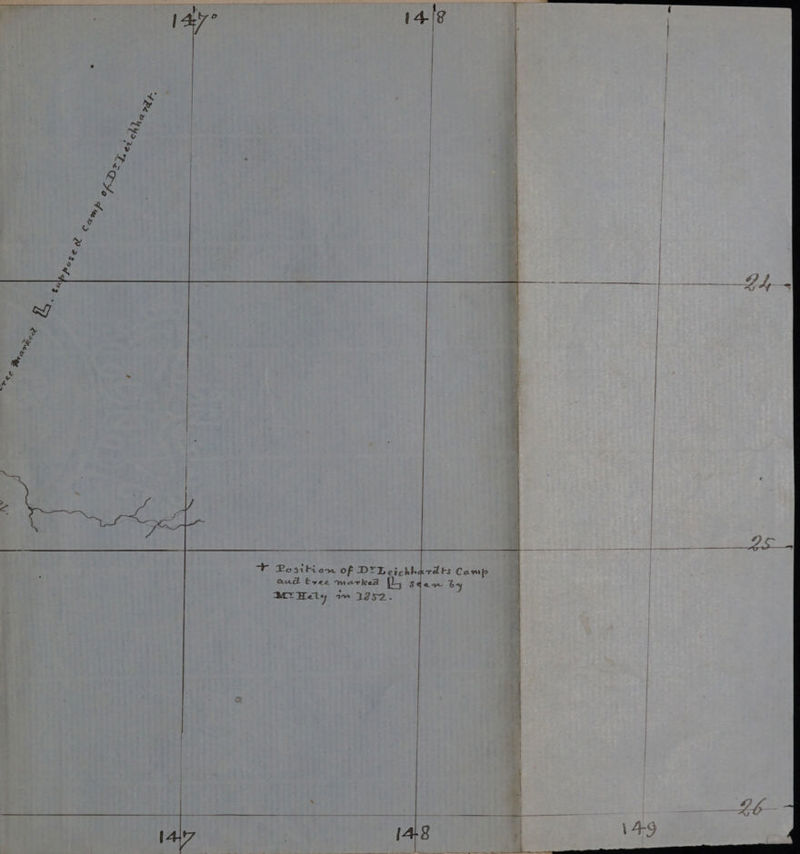 “ | | x } : . = } ’ se t ais ny Ay &amp;; ne ; e . 7) ‘ i . . - / { OC a ee: es Ey . | | | | | we es PA 31tian of Dt Beichhard ts Camp aud Cree marked Sdan by Mr Hely am 1952. hat Xn