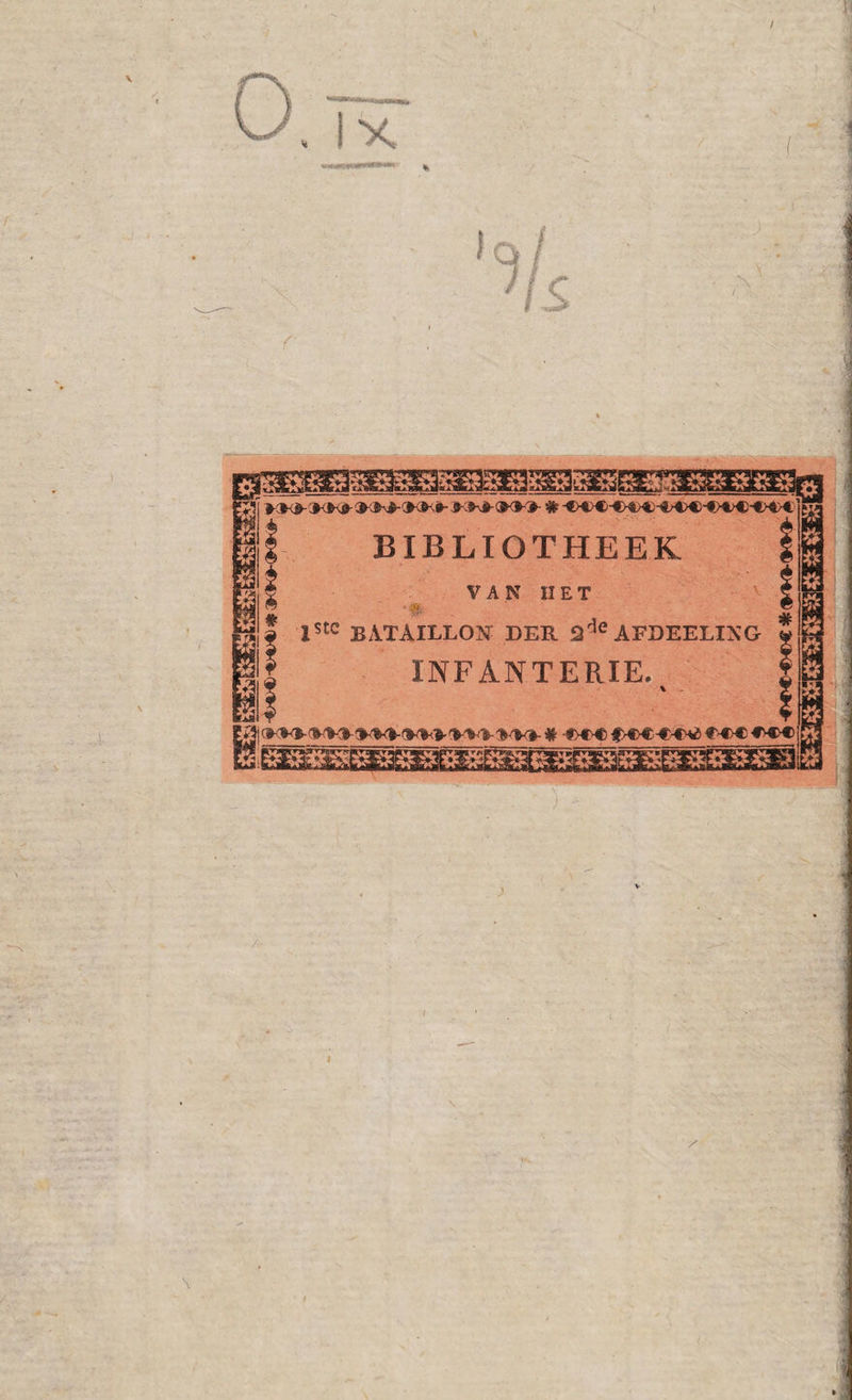 / . lx f ■\ / • : »:#<*> 9-» G*» # -«>C^C-€>t>€)-C^4>€)-€>CC'€>€>C BIBLIOTHEEK VAN HET * ïs£c BATAILLON DER 2deAFDEELING * INFANTERIE. -f>4NÊ>f*>C-C>«Hd€*>€♦*>« sEügEaaaggrj )