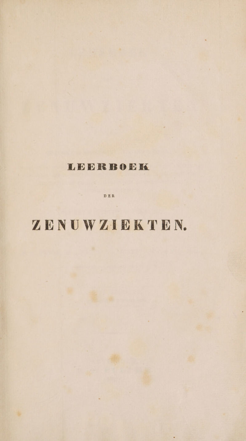 LEERBOENK ZENUWZIEK TEN.