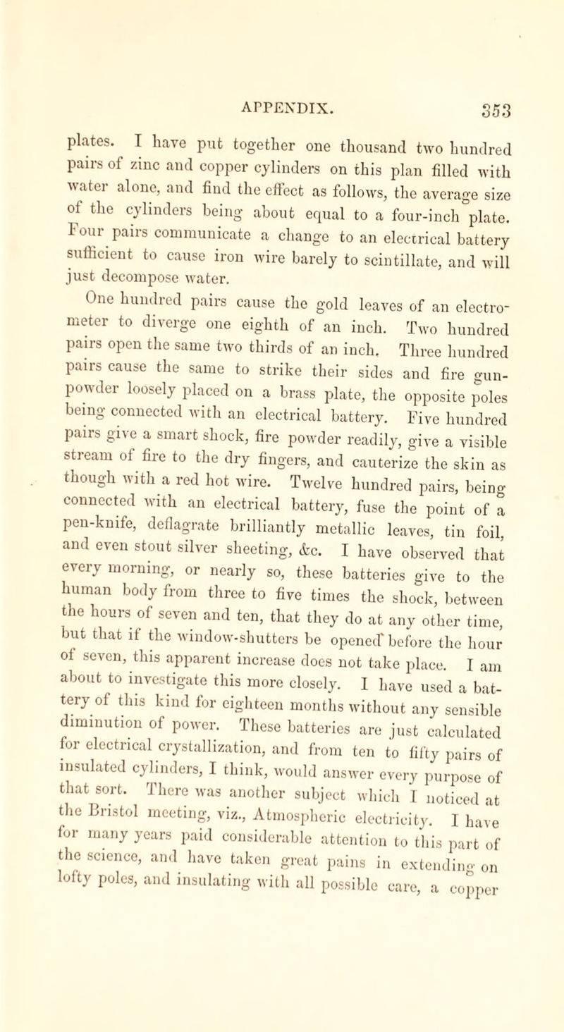 environs?” said M. Lesseps.—“Just as you will,” replied Alexis. To the Bardo,” whispered Dumas to M. Lesseps, and he made a sign that he was leading Alexis thither. The Bardo is the palace of the Bey. “ Let us Ieave tlie town to the right and continue our walk,” said M. Lesseps.—“ Oh !” cried Alexis, “ how dusty it is ! we have walked a league, or a league and a half, and now it appears we are passing under an archway. I can see a monument: what singular architecture ! one might say it was a large tomb ” (now it is well known that Turkish palaces do look very like tombs). “ Let us go in,” said M. Lesseps.—“ I cannot, be- cause of a black sentinel who prevents our passing.” “ Tel1 him y°u are with me,” replied M. Lesseps. •“ He moves away, and now we are in the court going up several steps. Where next must T go?” “ To the Reception Hall.”—“ I am in it.” Describe it. “ There are arcades, and it is sculptured like the Arabian Room of M. Dumas, only in several parts the sculpture is painted.” Well, lift your eyes to the ceiling—what do you perceive? “A sculptured ceiling, of wood appa- rently.” “ Is it painted?”—“ Yes.” “ Of what colour.”—“ Red and blue.” “ Do you not see something remarkable ?”—“ Yes, I do, there are stripes of gold, which run from the centre, extending in all directions.”—“ That is it, it is so,” said M. Lesseps, and a more exact description of the Port of Tunis, the Bay of Goletta, and the Reception Hall cannot possibly be given.