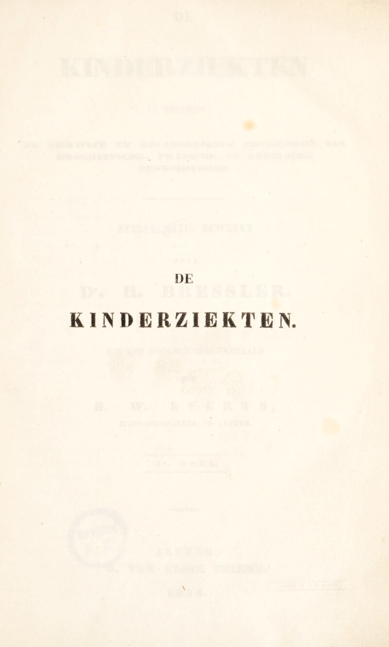 KINDËRZIEKTEIN.