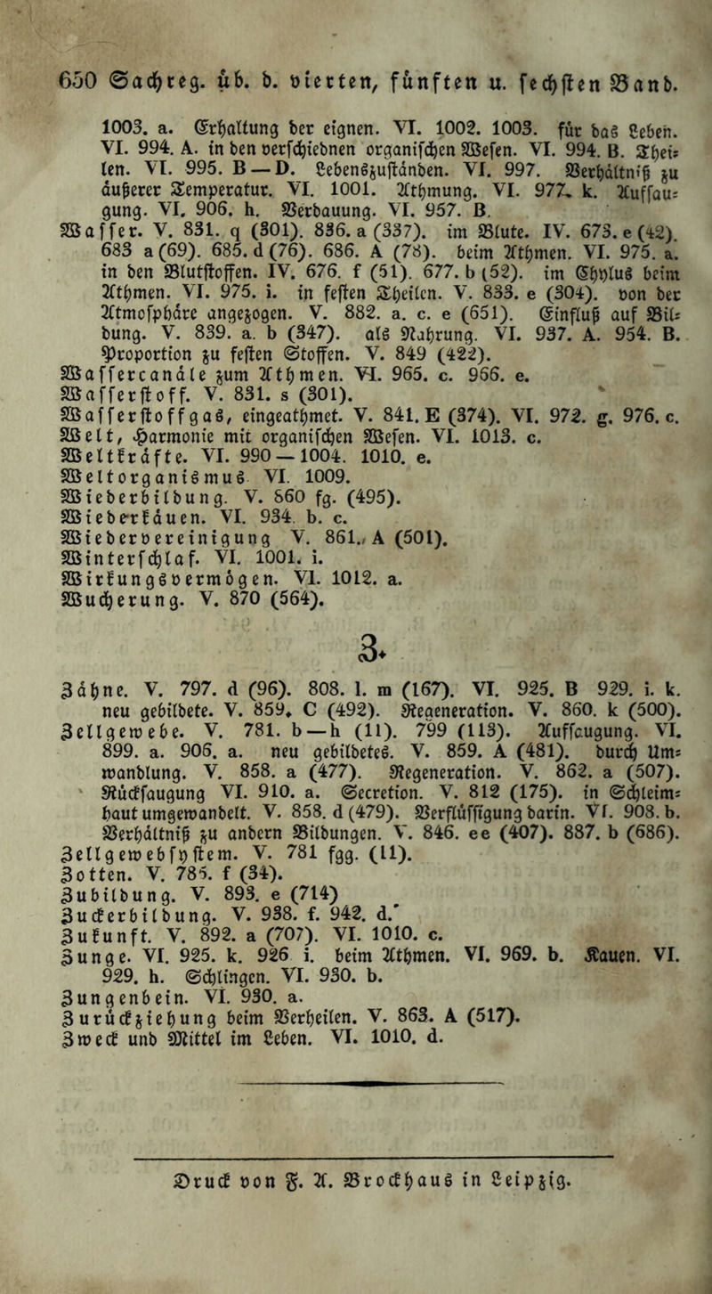 1003. a. SrbaUung ber eignen. VI. 1002. 1003. für ba§ geben. VI. 991 A. in ben oerfebiebnen organifeben SBefen. VI. 994. B. ten. VI. 995. B —D. gebenSjuftdnbcn. VI. 997. SSerbdttni^ ju duberec S^emperatur. VI. 1001. 2(t^mung. VI. 977, k. ^Cuffau; gung. VI. 905. h. SJerbauung. VI. 957. ß. Sßaffer. V. 831. q (301). 836. a (337). im SSiute. IV. 673. e (^2). 683 a(69). 685. d (76). 686. A (78). beim 2ftbmen. VI. 975. a. in ben SSlutftoffen. IV. 676. f (51). 677. b (52). im beim 2(tbmen. VI. 975. i. in fejlen Äbeiicn. V. 833. e (304). pon bec 2(tmofpbdrc angejogen. V. 882. a. c. e (651). (Sinfiuf auf S3iU büng. V. 839. a. b (347). alö «Nahrung. VI. 937. A. 954. B. Proportion ju feften (Stoffen. V. 849 (422). SBaffercandle ä^um 2ftbmen. VI. 965. c. 966. e. Söafferftoff. V. 831. s (SOI). Sßafferftoffgaö, eingeatf)met. V. 841. E (374). VI. 972. g. 976. c. SB eit, Harmonie mit organifiben Sßefen. VI. 1013. c. SBeltfrdfte. VI. 990 — 1004. 1010. e. SBeltorganiömuö VI. 1009. SBieberbilbung. V. 860 fg. (495). SQ3iebe-rfduen. VI. 934. b. c. SBieberoereinigung V. 861.,A(50l). SBinterfd^laf. VI. 1001. i. SBirfungöoermogen. VI. 1012. a. 2Bu(berung. V. 870 (564). 3- 3dbne. V. 797. d (96). 808. 1. m (167). VI. 925. B 929. i. k. neu gebilbete. V. 859* C (492). Slegeneration. V. 860. k (500). Seligem ebe. V. 781. b — h (11). 799 (113). 2£uffcugung. VI. 899. a. 906. a. neu gebilbeteö. V. 859. A (481). bur^ Ums manblung. V. 858. a (477). 0?egeneration. V. 862. a (507). ' Stueffaugung VI. 910. a. (Secretion. V. 812 (175). in (S^leims bautumgemanbelt. V. 858. d (479). SJerfiüfftgung barin. Vf. 903. b. S3erl)dltni^ j^u anbern SSilbungen. V. 846. ee (407). 887. b (686). 3engett)ebfpftem. V. 781 fgg. (11). 3otten. V. 785. f (34). äubilbung. V. 893. e (714) 3uc!erbilbung. V. 938. f. 942. d.' 3ufunft. V. 892. a (707). VI. 1010. c. 3unge. VI. 925. k. 926 i. beim 2(tbmen. VI. 969. b. Äauen. VI. 929. h. (Sdjlingcn. VI. 930. b. Bungenbein. Vl. 930. a. Burüc!jieb«ng beim 9Serbeilen. V. 863. A (517). Bnjec^ unb SKittel im geben. VI. 1010. d. 2)rucf pon g. 21. 25roctb(iwö in geipsig.