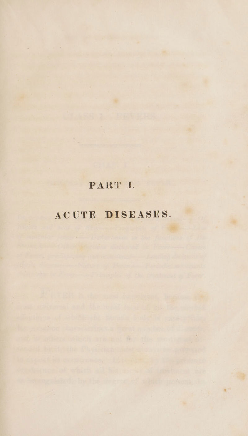 PAY I: ACUTE DISEASES.