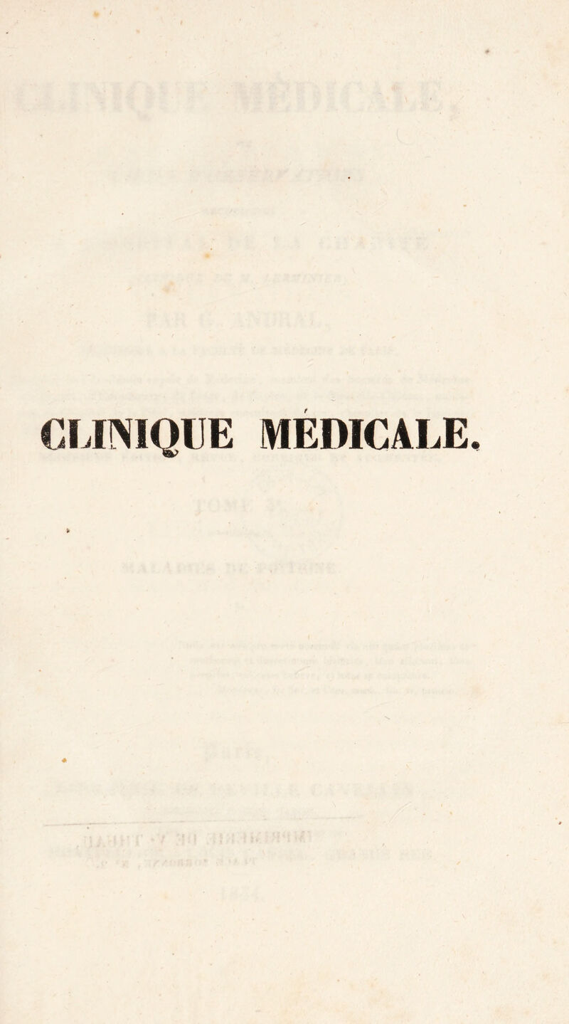 CLINIQUE MEDICALE.