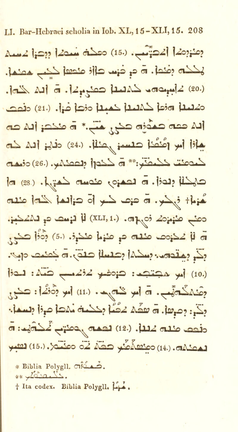 ijC55 Cl^SO (15.) .^sU\ Uoy^ ]A*nA. jn7^V> b]]s yo ci .{alo? ci\^ .|cuk Ajj ci 11 .1A.^ ^0104,4*]^ (20.) . ciai-> (21.) .Lo Lsjo \l+±L Jcjoi (l*Uo 02 Ajj <51 ^^22 CI’aAS ^Jl cil> Ajj ^Jo (24.) .jiiQs^i^la Ufllo] yl j?U n.A45o(26.) ci **:y Vu.\L «-ILccul- |<51 (28 ) Cl^Ols Vpj^aJ CI .i?Qj? jili^22 Cillo jcil^x j^j]j22 o| UDjS CI .y^9 T^jA. .j.S/Al ,2 ^44P ji (XLI, 1.) .01^05 ^0^4 jio «~°o . 0». . , - . %AA2 po? (5.) .5,Lio Pjlo tZ> cUlo wJDOj^ |J <51 /7>4p ei.^als ji^lcp lA.^44?\w3iaio tS? * * • j?oJ :Alb :^n>n .\ ^m| (io.) (11.) .^eC^ ^1 CI .^ci^AAo? \U»»J? IjpO teZu ci-.\S? i-»s^ Aai? ci. Js^jd? :tK) • • • * ai :-^jeu-2 —.-“stim lsJ (is.) ,}li^ avlio jiaio (15.) .)o!Iy)0 Cii i\22 (\L.\ .rtlA, Vi a 1 * Biblia Polygll. C1;V.'. 4 O. Z' ^ »T ,o vo . X \. 3 P T t Ita codex. Biblia Polygll» .