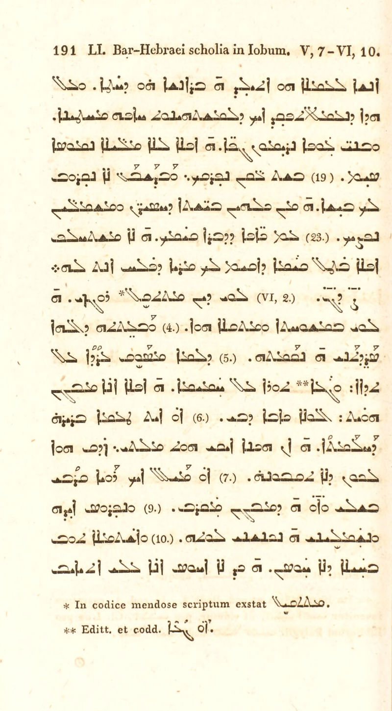 odi lAlijS gi oci U_]j aoliOiA^iolip y»] jpci |L^,.-g fili, jisj CI.JilTiO y 7 7 *2ojaJ p c -.yjOjoJ ,_a- iua (19) . ;cuL? ^AlflA-gn ^aSC^P |Aa£S <_lo CI. yA ■ nV„A a v> p ci .yla^a IjSp? i—ia )clL. (2B-) .ya^sJ ❖ciA. AJ) ^Aaap l*yla yli, >cu,ajp jis) <31 . ^,0? *'\,d^LLd <_*9 (VI, 2.) .^p Y ]cul\p ciZivLso (4.) .joci fiaAilco jA^a Alsas >agA, • ■ a ^ * * . 7 — 7 7 jpj^ wsafflIs iiasp (5.) . oi.MsaJ ct ^JJpji? ^2^0 ii| iis| <31 4^0^04» YAi |90^ **i^O :ii?^ Cij*js }lfi^ Aj oj (6.) .^.Sp ispc pYY : A*c<3i joci «.api *.*AAAo Aoci ^a*| iloci <J ci .j-X-al^p7 po9 y*| o| (7.) . aJoS-a^ pp «^N ci,4? wLCoiaJo (9.) .w^:aio -—aiA>9 ci cjo .^Nin ?• *• • vioi |i.’X-.A.tO (10.) . GlAaA <a.1a1oJ (31 -LlA^AJn w • ii i JVau) P yS <31 Pp PLm2 * In codice mendose scriptum exstat ^ ■ cLl\^D . w ** Editt. et c-odd. 6i.