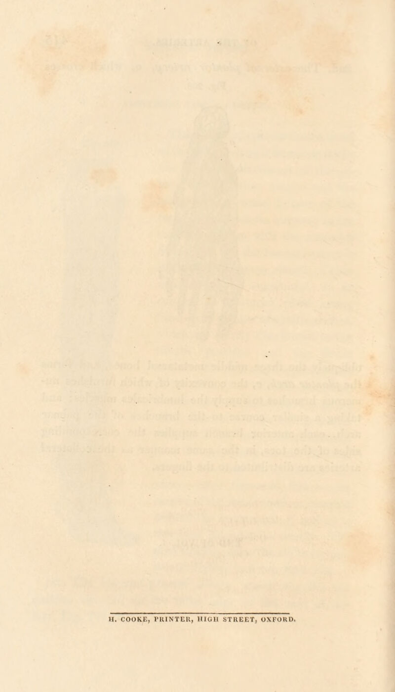H. COOKE, I’KINTEU, HIGH STREET, OXFORD,