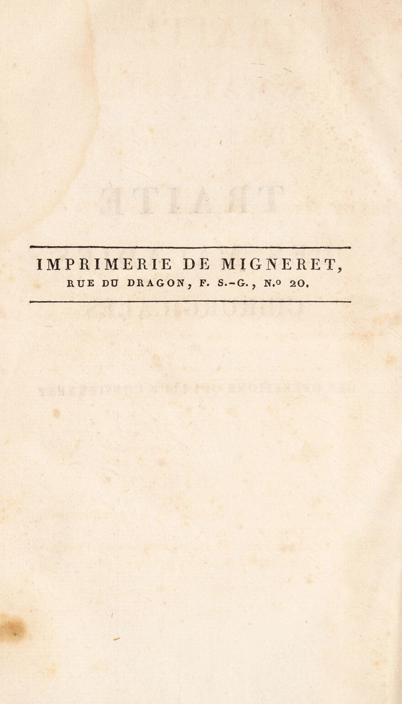 RUE DU DRAGON, F. S.-G. , N.» 20.