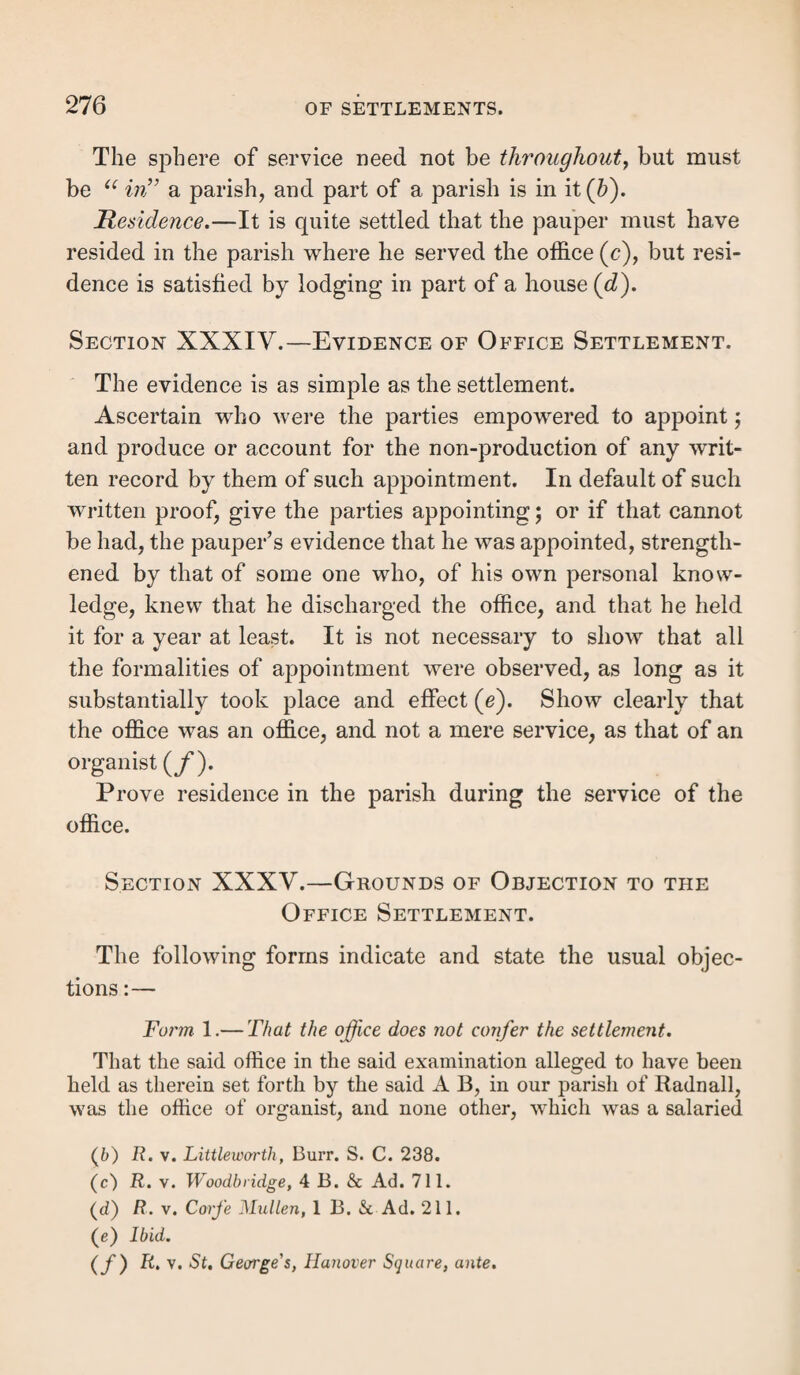 PAGE Gwinneur, 1 A. & E. 152 ; 3 L. J. M. C. 81 ; 3N.& M. 297 .. 204,205 Hadbury, 10 A. & E. 706 . 294 Hales, 5 T. R. 668 .. .. .. .. .. .. •• 159 Halifax, 2 B. & Ad. 211 .. .. .. .. .. .. 109 Hall, 7 B. & C. 611.25 Hallow, 2 B. & C. 739 . 186 Hampreston, 5 T. R. 205 .. .. .. .. .. 165, 166 Hamstall Redware, 3 T. R. 380 .. .. .. .. . • 202 Hanbury, 2 East, 423 .. .. .. .. .. .. .. 165 —-Burr. S. C. 322 .. .. .. .. . • 181 Hanwood, Doug. 439 .. .. .. .. .. 161 Harberton, 13 East, 311 .. .. .. .. .. 20,126, 144 Harborn, 2 A. & E. 540; 4 N. & M. 341 . • .. .. .. 152 Harbury, 1 B. & Ad. 36 .. .. .. .. .. ..175 Hardborn cum-Newton, 12 East, 57 .. .. .. .. 180 Harrington, 4 A. & E. 618 ; 6 N. & M. 165 .. .. .. 213 Harrow v. Edgeware, 2 Bott, 465 .. .. .. .. 118 Headcorn, Burr. S. C. 253 .. .. .. .. .. .. 141 Heaton, 6 T. R. 653 .. .. .. .. .. .. 106 Helsham, 2 B. & Ad. 620 .. .. .. .. .. .. 230 Hendon, 2 G. & D. 394 ; 12 L. J. M. C. 3 j 2 Q. B. 455 .. 255. 256 Henley on Thames, 6 A. & E. 294; 6 L. J. M. C. 76 ; 1 N. & P. 445 228 Henley, 1 New S. C. 397 .. .. .. .. .. .. 244 Hensingham, Cald. 206 .. .. .. .. 144,155,159 Herefordshire, 8 Dowl. P. C. 638 .. .. .. .. 70, 81, 95 -1 New S. C. 413 . 300 Herstmonceaux, 7 B. & C. 551 .. .. •• •• •• 233 Hertfordshire (Justices of ), 1 New S. C. 470 ; 1 Bit. & Sym. 183; 14 L. J. M. C. 73 . 294 Higgins, 5 A. & E. 554 .. .. .. .. .. ..311 High Bickington, 3 Q. B. 790; 13 L. J. M. C. 74 ; 1 New S. C. 121 ; 1 Bit. & Sym. 1 .. .. .. .. .. .. 30 Hingworth, Cald. 42 .. .. .. .. .. .. .. 141 Hitchham, Burr. S. C. 498 .. .. .. .. .. 160 Hockworthy, 2 N. & P. 383 ; 7 L. J. M. C. 24 ; 7 A. & E. 493 .. 93, 223 Hoddesdon, Cald. 23 .. .. .. .. .. .. 168 Holbeck, 2 G. & D. 692; 4 Q. B. 590 . 37, 171, 173 Holdsworth, 1 G. & D. 442 ; 10 L. J. M. C. 57 ; 1Q.B. 221 .. 78 Holloway, ex paite, 1 Dowl. 26 .. .. .. .. .. 311 Holme, 16 East, 127 .. .. .. .. .. .. .. 258 Holsworth, 6 B. & C. 283 .. .. .. .. .. .. 156 Holy Cross, Westgate, 4 B. & Aid. 619 .. .. .. .. 275 Holy Trinity, 7 B. & C. 611 .. .. .. .. .. 240 -in Wareham, Cald. 141 .. .. .. .. 159 Hooe, 4 East, 368 .. .. .. .. .. .. .. 229 Hope Mansel, Cald. 252 .. .. .. .. .. .. 275 Horne v. Noel, 1 Camp. 61 .. .. .. .. .. .. 140 Horsham v. Shipley, Fol. 134 .. .. .. .. .. 163 How, 11 A. & E. 159 . 304 Hulme, 2 G. & D. 682 ; 12 L. J. M. C. 100; 4 Q.B. 538 .. 248 Hunnington, 5 Q. B. 273 ; 13 L. J. M. C. 24 . 9 Igtham, 6 N. & M. 320 ; 5 L. J. M. C. 105 ; 4 A. & E. 937 .. 200 Iken, 2 A. & E. 147 ; 4 L. J. M. C. 27 ; 4 N. & M. 117 .. 223, 233