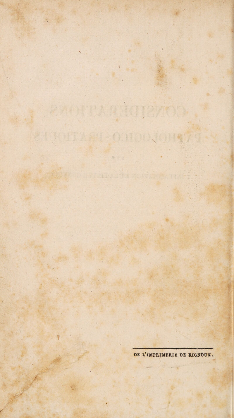 *• DE L’IMPRIMERIE DE RIGNÛUX