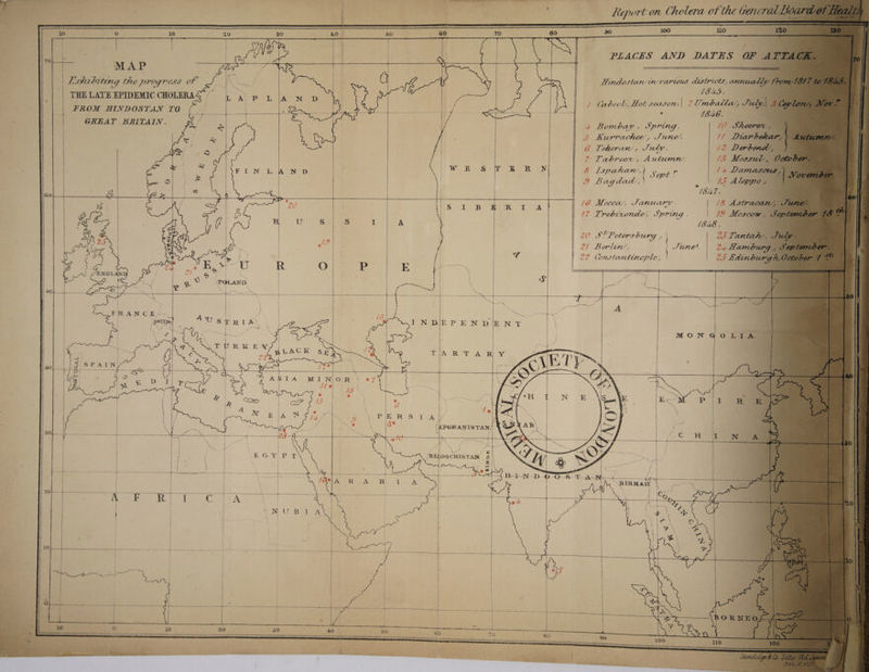 ‘ / i ‘ ‘ t pe cp i a er a o | 4] i poet _feeport on Cholera of the ( ¢ ni : Hindostan tn various districts, a Vio tite 1 Cabool, Hot season.| ? Umbatla, Tus + Bombay , Spring. &amp; Kurrachee’, June. CG Teheran, Jucy. 7 Tabreex,, Autumn, ros Lspanan, | S ad Z. 2 Bagdad, | 3 16 Mecca’, January . | 78 Astraca vu, 17 Trebtxonde, Spring . | 79 Moscow rie Oa : is 20 S’ Petersburg , 23 Lanta, 21 Berlin’, June. | 24 Hambr 22 Constantinople, 23 Fdinb1 ‘BELoa CHISTAN’ Le @