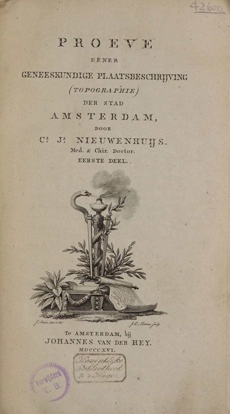 ERO Pre EFNER GENEE DK UNDIGE PLAATSBES CHRIJVIN G | (rorocraPars) DER STAD AMS Eee DOOR nee NIEUWENHUIS. Med. & Chir. Doctor. AEM fp Te AMSTERDAM, bij JENNE S VAN DER HEY. MD EE ZSmdass, nn eral g Dl | Ze Gebr rd { DN te