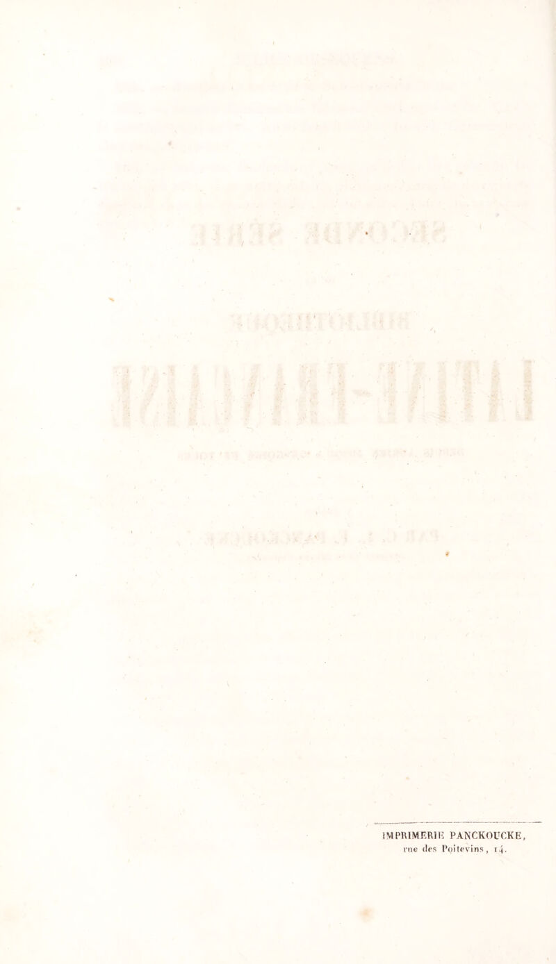 I IMPRIMERÎIÎ PANCKOUCKE nie des Poitevins, i4-