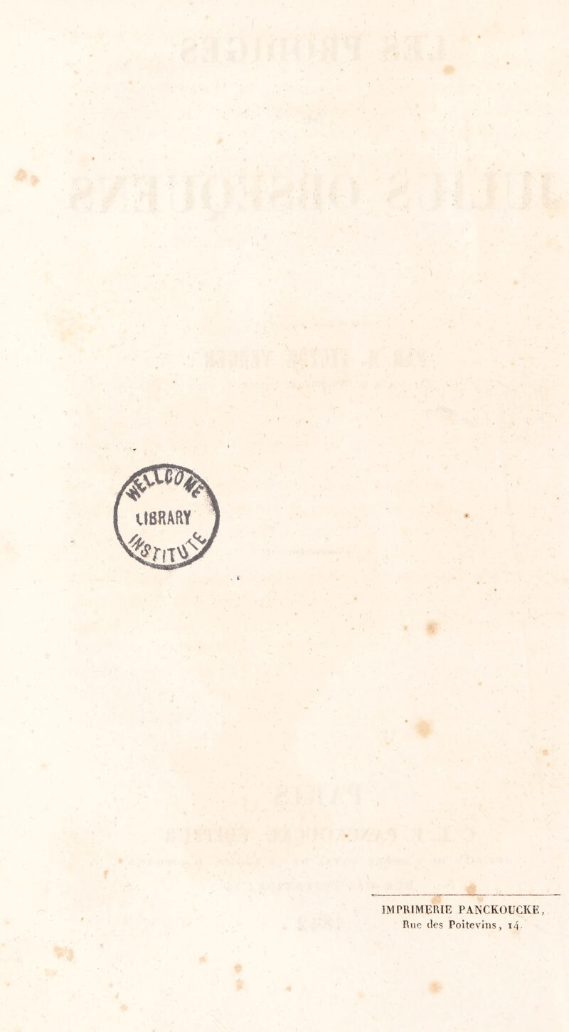 IMPRIMERIE PANCKOUCKE, Rue des Poitevins, i4-