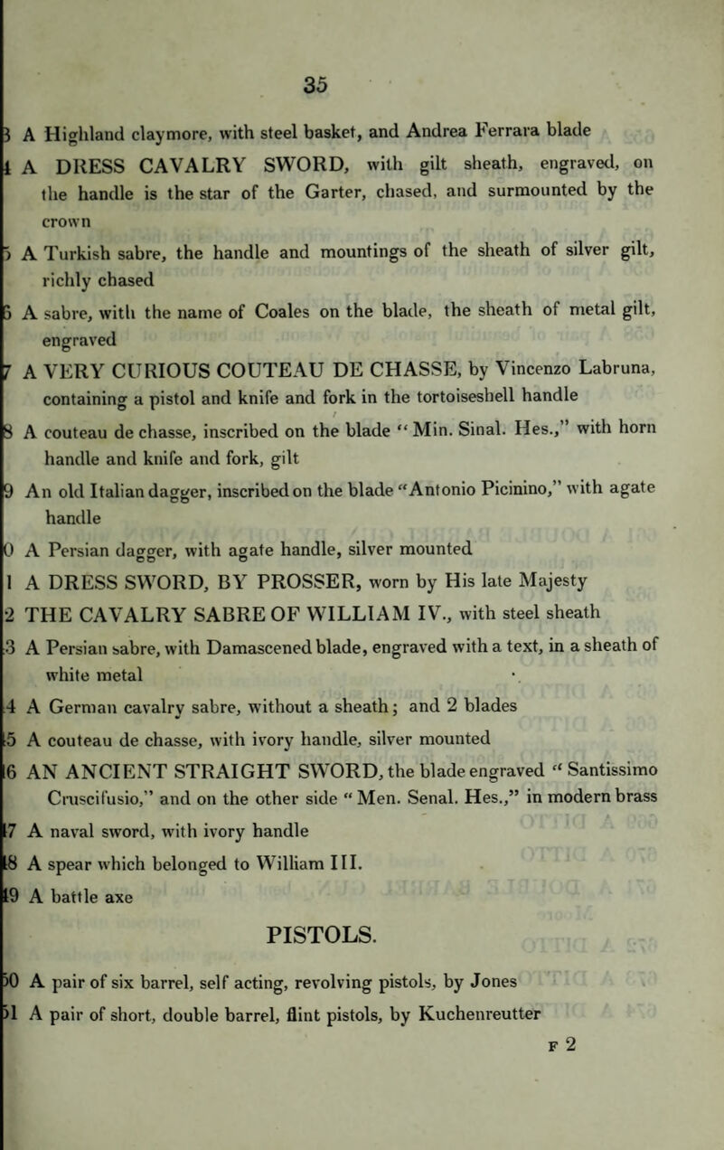 8 A round tortoiseshell box, with a miniature of dogs on the lid 9 A long tortoiseshell double box, gold mounted 0 An oblong box, of elephants’ teeth, set in silver 1 A BEAUTIFUL OVAL ENAMELLED BOX, with miniatures of figures, after Teniers 12 A small oval picquet box, with a lock of the hair of the late Loid Holland on the lid 13 A box, formed of a cup of sardonyx, with two handles, mounted in gold, with a mosaic on the lid 14 A round tortoiseshell box, gold mounted 15 A white Scotch pebble box, mounted in chased silver 16 A oblong box, of Russian platinum 17 A ditto—engraved 88 An oval Dresden double box, enamelled with figures hunting 89 A silver gilt box, with a subject of figures on the lid 90 A round tortoiseshell box, of picquet work ;91 A small oblong box, of slabs of agate, gold mounted 192 A small round bonbonniere of glass, gold mounted 193 A round tortoiseshell box, with mosaic of a hen and chickens on the lid 194 A round tortoiseshell box, gold mounted 495 A square box, of the wood under which Penn signed his treaty 496 A tortoiseshell box, with a silver medallion of Lord Fitzwilliam 497 An oblong box, formed of specimens of different interesting trees 498 A BEAUTIFUL DRESDEN BOX, enamelled with hunting subjects, gold mounted 499 AN OVAL SCALLOPED BOX, beautifully carved with a basket of flowers, in which are three large brilliants, and borders of brilliants on the lid