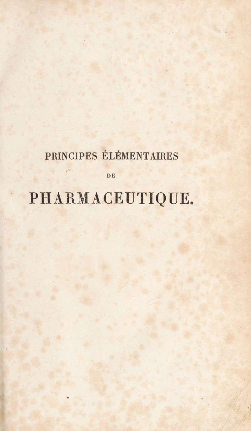 r DE PHARMACEUTIQUE