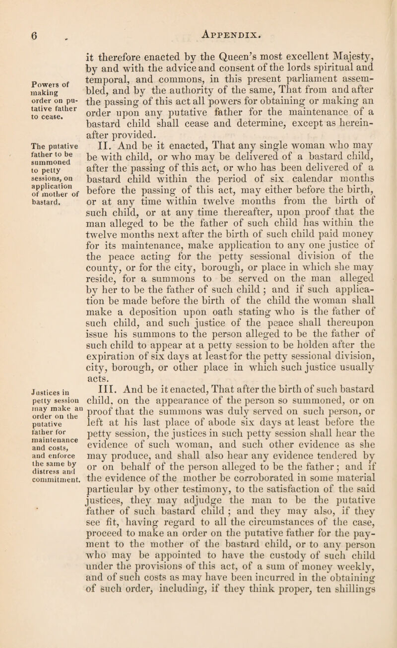 61 PRELIMINARY PROCEEDINGS BEFORE EXAMINA¬ TION, 12. PSESUMPTIONS IN EXAMINATIONS, 27. PRIOR ORDER UNAPPEALED AGAINST OR CON¬ FIRMED, 285.—See Order. PRISONERS, insane, 60. PROPERTY, persons of, when irremovable, 6. PUNISHMENT, for return after removal, 33. for refusing to receive paupers, 40. Q. QUASHED ORDERS, 77. R. RATE SETTLEMENT, law of, 247. merger of, by 6 Geo. 4, c. 57 . . 249. evidence of, 251. grounds of objection to, 252. statement of, when alleged by appellant, 253 RECOGNIZANCE.—See Certiorari; Bastard. REFUSAL TO RECEIVE PAUPER, 40. REG. GEN. PASCI1. 1 Anne, 302. REGISTERS, 111. RELIEF, outparish, 8, 281. evidence of, 283. grounds of objection to, 284. forms, 284. statement of outparish relief, when alleged by the appellants, 284. REMOVABILITY, how constituted, 6. REMOVAL, origin of, 1. statute of Charles empowering, 3. not obligatory, 8. effect of, 8. d n