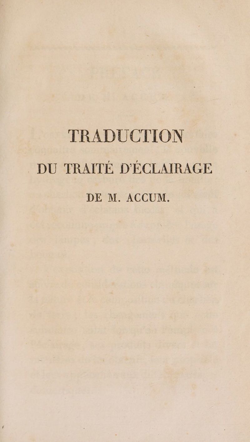 TRADUCTION DU TRAITÉE D'ÉCLAIRAGE