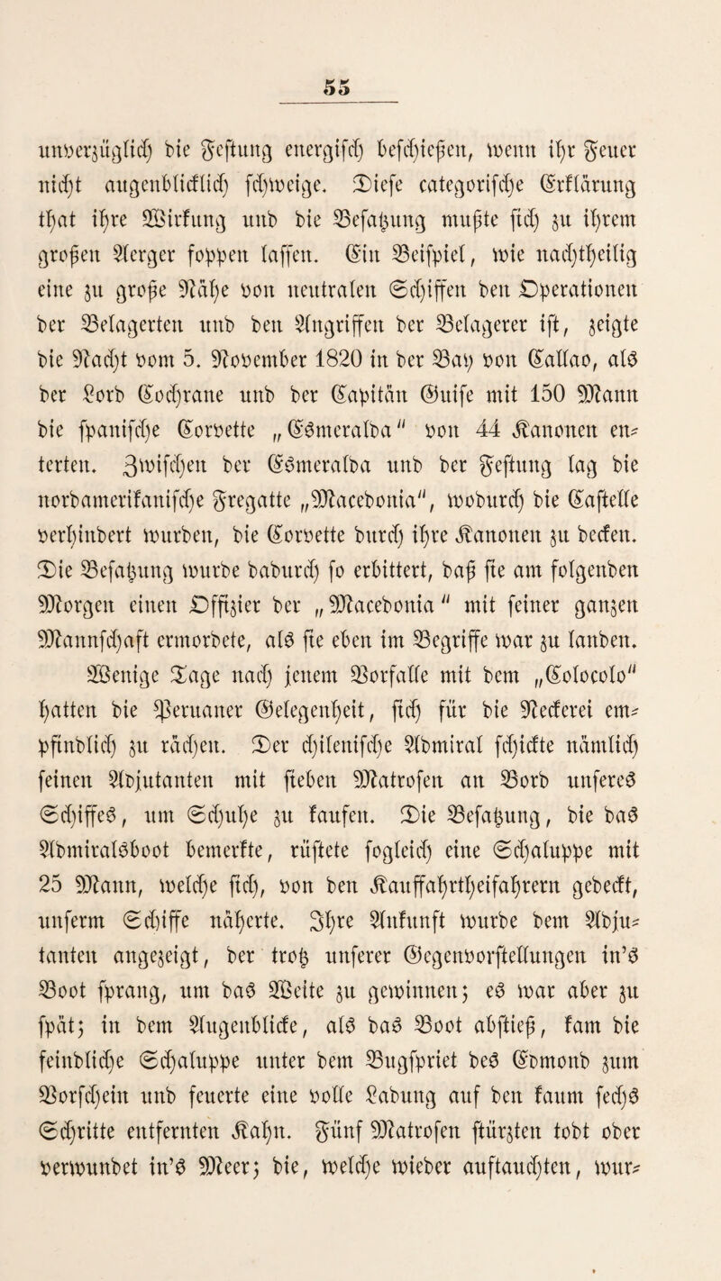 Stucbftürf aus bet neueren ©efcfjidjte non Seru. — ©cnfeberacion. — Santa ©ruj. — Drbegofo. — Oienolutton ant 29. 3uU. — 2am bttng bet (S^tlenog. — Oiteto. — Scbladjt int Oiimac. — ©innaljime non Sima. — ©amarra. — betrete. — £)oit Manuel be la ©uatba. — $obtcnmeffe. — ©tbbebett. — ®te ^räftbeuten. — $rembenba$. — Sffieg nacf) ©IjoriflDS. — (Einzug non Santa ©tu$ in 2tma. — Sddacfyt bei gjungat;. — gdudjt. — Oienolutionen im Süben. — ©infcfuffung non Santa ©ruj. — ©etteral Staun. — (Sinjug non ©antatta. — ttrfacbe bet Oienotutionen. — Offiziere. — Solbaten. — Sufan? tetie. — ©anadetie. — OiabonaS. — SDiipanblungen. 3d) werbe in btefem eine fur$e ©pifobe au6 bet in Europa fo wenig gebannten neueren @efd)id)te bon $eru mittßetlen. ©ie ift ein Fragment be6 23ürgerfriege3, ber feit halb §wan§ig 3aßten biefe$ fd)bne £anb $erfleifcl)t$ ein ©lieb au3 ber großen $ette bon Dtoolutionen, bie unausbleiblich ben moralifd)en Untergang ber Nation ßerbeifüßren. 3)aS 33ilb, wetdjeS td) ßier entwerfe, umfaßt nur wenige Monate; cS ift feinet ber grellften; bie erfte ©ßod)e ber $e:publif, fo wie bie jüngft betroffenen 3aßte liefern fold)e, bie mit lebßaf* teren garben anfgetragen ftnb. ©3 wirb aber ein beutlidjeS £id)t auf ben ßolitifd)en ßuftanb $eru’^ wetfen, ber fid) feit* ßet eßer berfdjlimmert als berbeffcrt ßat. ©leidje ©ßaraftere, gleid)e ^anblmtgen wiebetßolen ftd) in ununterbrodjener golge*