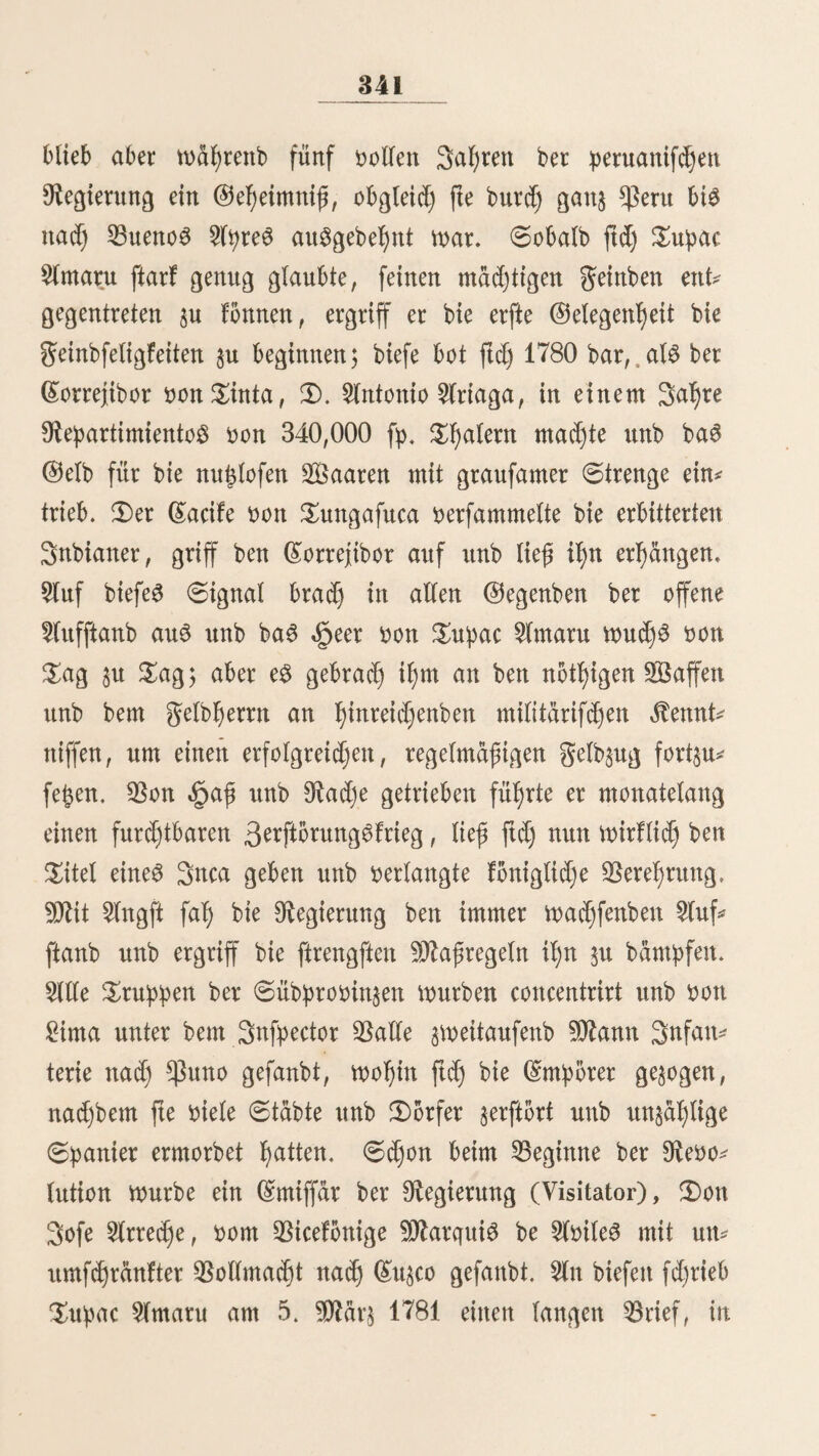 41 tentßeilS unter Gaffer. 3)aS Srodenlegen btefcr 9D?ine ift, tute id) mid) überzeugt ßabe, feßr fdjmierig. SÖenn aber unter bem feßigen Sßafferftoden (Socabon) ein Reiter, be* beutenb längerer, getrieben unb mit bem erften burd) 3uglöd)er in SSerbinbung gefegt mirb, fo fann e$, miemoßl mit feb>r großen Unfoften, effectuirt merben. 2)a3 2luf* [teilen oon ^ßafferpumpen in ber @rube ift megett beS feßr fd)led)ten 23aueS nur tßeilmeife mbglidj unb mirb bie 9Jline nie ganz leeren, 9?ad)bem ber SBefißer biefeS 23ergmerfe$ ungeheure ©ummen auf *ßumpmerfe oermenbet ßatte, gelangte er erft zur Ueberzeugung, baß er nur burd) einen neuen ©tollen feinen erreid)en merbe. 9hm maren aber feine «gjülf^mittel fo feßr erfcßopft, baß er ba$ §u biefem neuen 2Öerfe notßige, feßr bebeutenbe (Kapital nid)t meßr aufmenben tonnte ober modle. (Sr oerließ baßer bie 9)hnen unb bie ^acienba. Beßren mir nod) für einen 2(ugenblid zu ber ©teile $u^ rüd, mo fid) bie beiben 9ßege über bie (Sorbidera oor (Sa* fßapalca trennen unb oerfolgen ben oon ber „Niebra paraba. (Sr ift etma£ fürder al$ ber oon 2tntarangra, aber ungleid) fteiler. 3uerft füßrt er *>ei einigen Snbianerßütten „g)auli* pacu unb ber zerftbrten «gacienba „©an Rafael oorbei unb fteigt bann fdjroff, meiftenS über @eröde zum Jbamm. Ungefäßr 15,200 guß ü. fteßt ein großer gel^blod $iebra paraba, an bem früßer eine (Sapede angebaut mar, bereu ßintere 2Banb er bilbete. 3eßt ift nur nod) ein eiferneö jbreuz oben auf bem ©teilte emgerammelt. * «fpter lafen eßemalö bie (Srzbifcßöfe auf ben gefeßlid) oorgefd)rie* benen 9htnbreifen burd) bie £)iöcefen eine 9tteffe, 3)er 23liß zertrümmerte bie (Sapede. ©ie mürbe nicßt mieber aufgebaut.