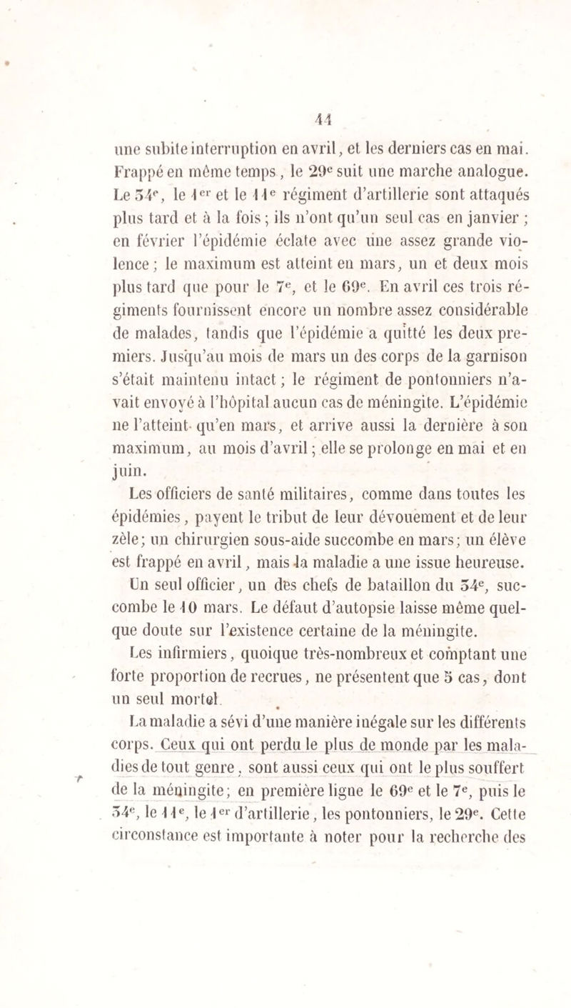 8. Formrs (tabl. 22) . . . 1° Forme foudroyante . 2° Forme comateuse con¬ vulsive . 3ü Forme inflammatoire 4° Forme typhoïde . . . 5° Forme douloureuse ou nerveuse . 6° Forme paralytique . 7° Forme hectique.. . . 8° Forme comateuse . . 9° Forme délirante. . . 10° Forme céphalalgique et délirante. 11° Forme céphalalgique IV. ANATOMIE ET CHI¬ MIE PATHOLOGIQUES 1. Lésions de l’appareil cérébro-spinal. 2. Rapports de ces lé¬ sions avec les symp¬ tômes . Page». 3. État des autres or¬ ganes.156 4. Chimie pathologique . 159 V. DIAGNOSTIC ET PRO¬ NOSTIC.161 Diagnostic.161 Pronostic.165 VI. SIÈGE ET NATURE 166 Siège.167 Nature.168 VII. TRAITEMENT. ... 169 Indications.170 Prophylactique.170 Émissions sanguines. . . 171 Réfrigérants. Mercuriaux. Révulsifs cutanés . . . 175 Tartre stibié. Purgatifs .176 Opium.177 Sulfate de quinine. To¬ niques .180 Conclusion.. 181 Pages 120 122 126 130 134 134 141 142 143 144 145 146 147 147 152 FIN DE LA. TABLE DES MATIÈRES.