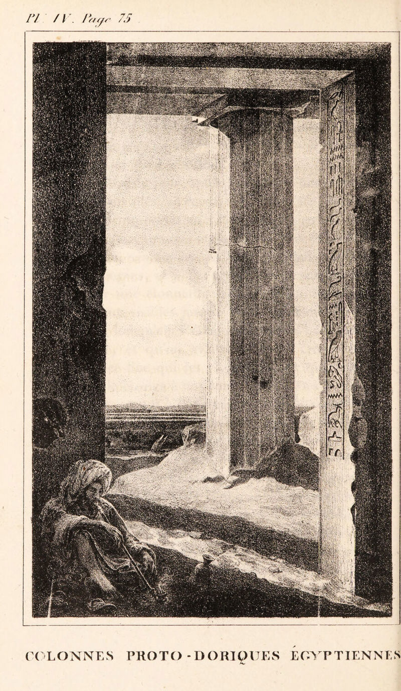 n /y. r»pr- 7S COLONNES PHOTO-DORIQUES EGYPTIENNES