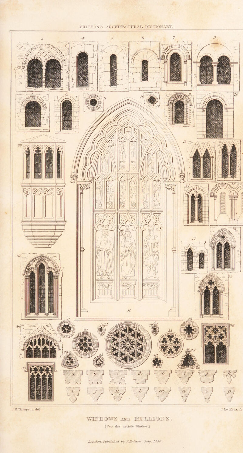 BKITTOlSr’S ARCBTTECTIIKAL DICTIOITAET. J.R-.Th.o'm.psoii del. ■T.Le E’luc fc ‘WIKDOWS MinrJLIOlfS „ ^.Sc-e tlif av1i('1.e VVi-.u.H.ow.) hij J. fij'vttnn. Ju/u, .