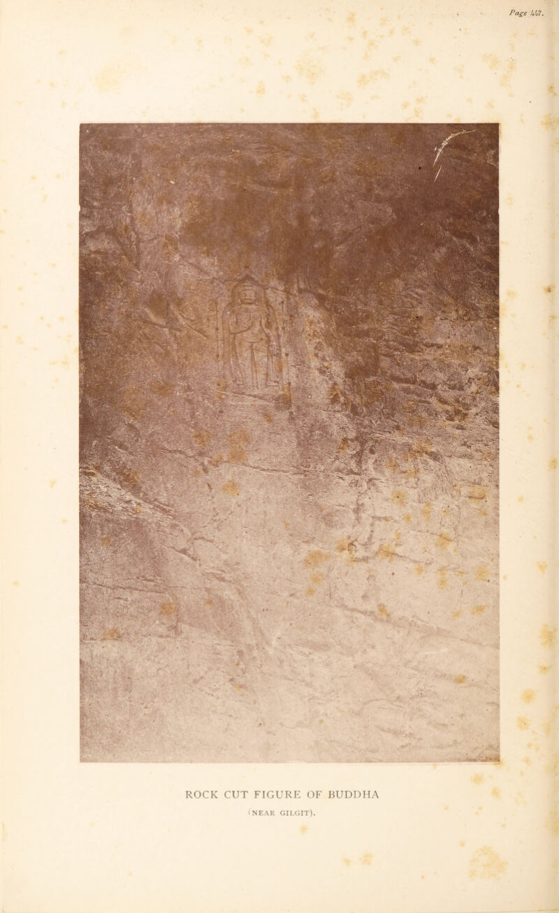 Page 447, ROCK CUT FIGURE OF BUDDHA (NEAR GILGIT).