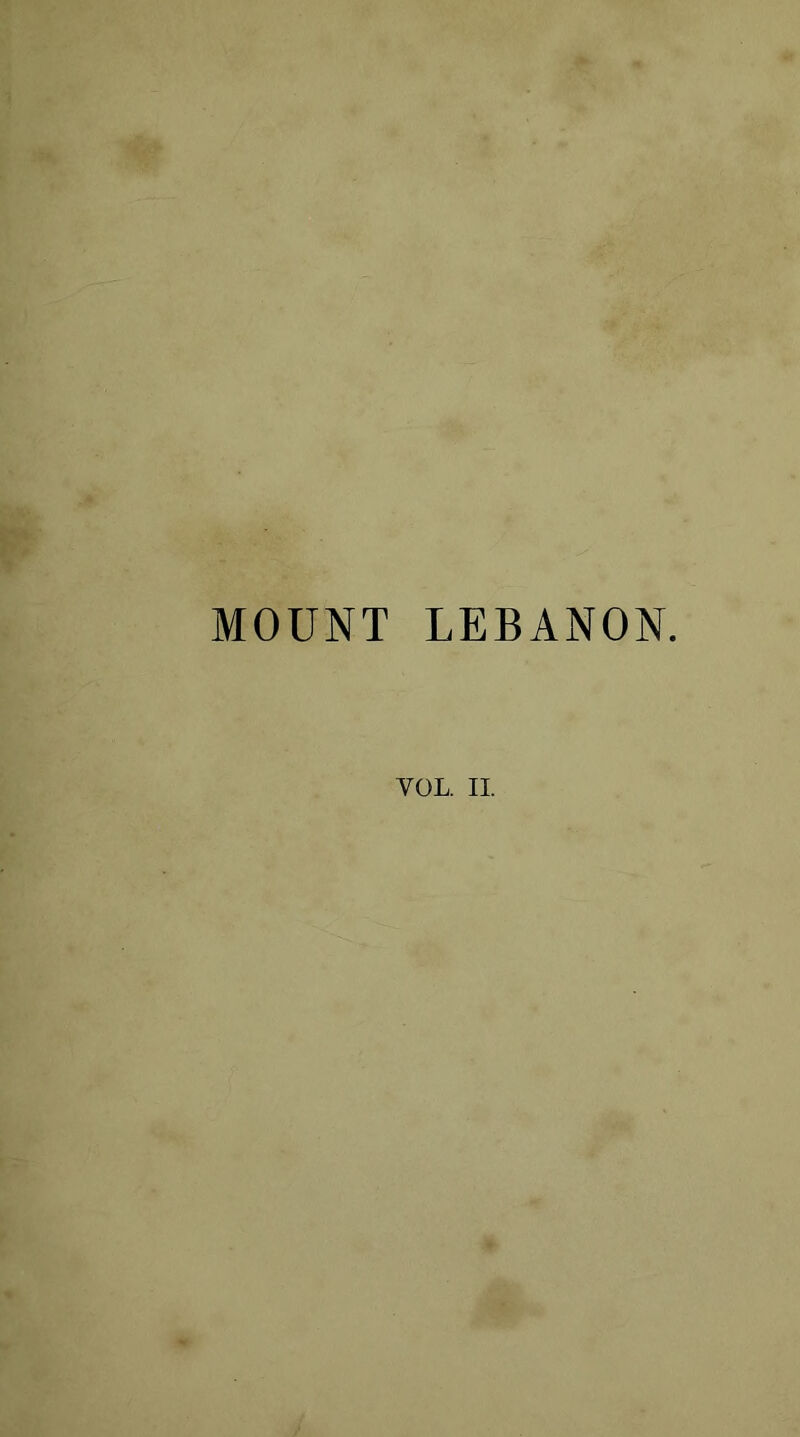 MOUNT LEBANON.