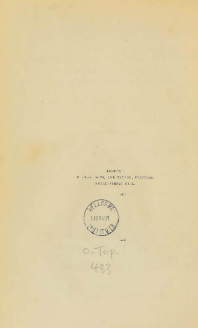 l.<»KDON : U. t'LAY. AKi> TA^UJR, IHiyTKH.'s, Hlll'.AL* KTHKET HM.L. O , ( C' ^.