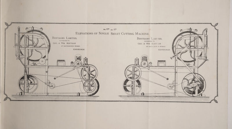 I Na 17* Elevations of Single Bertrams Limited, SUCCESSORS TO Geo. & wm. Bertram ST KATHERINES WORKS EDINBURGH I