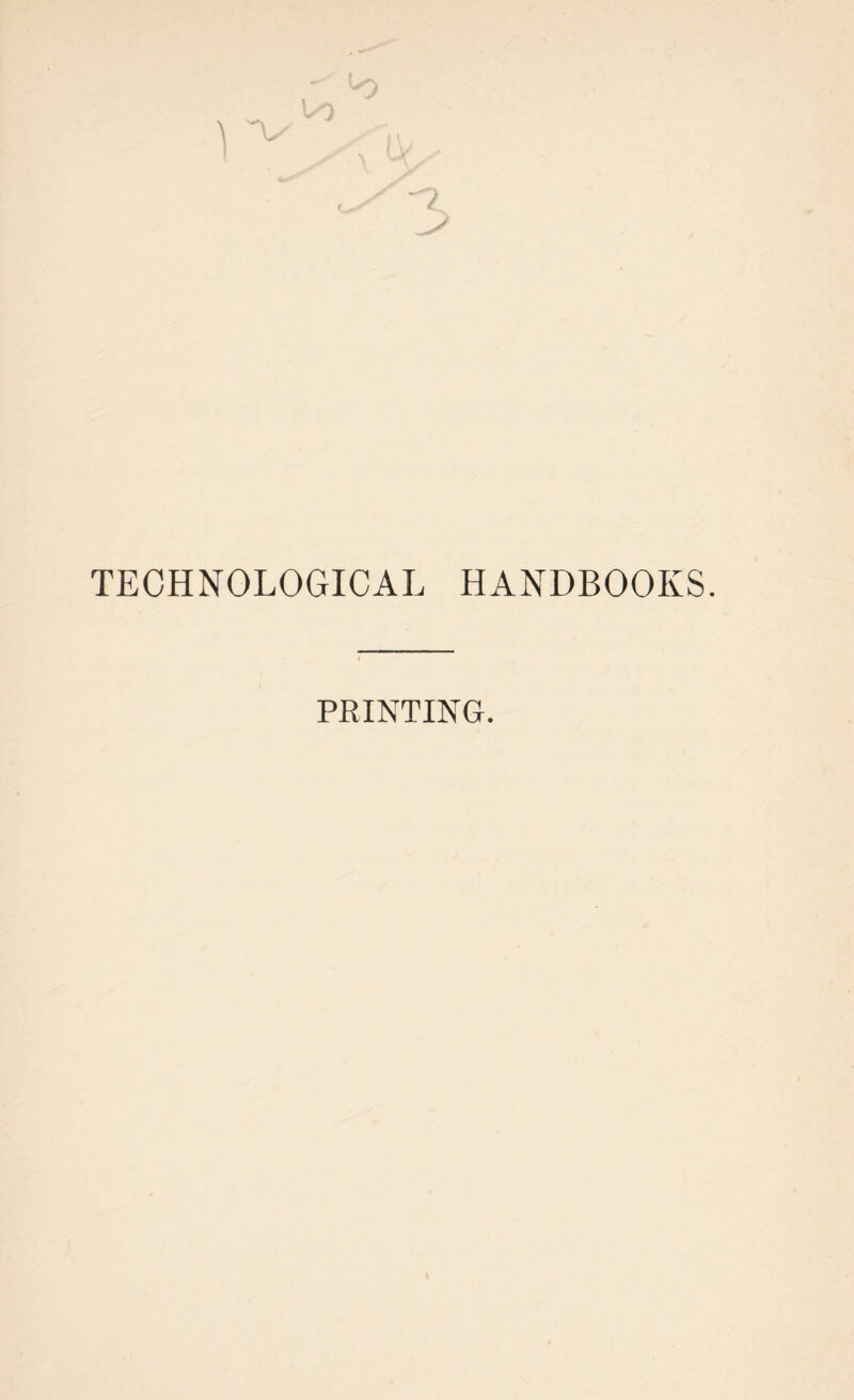 TECHNOLOGICAL HANDBOOKS. PRINTING.