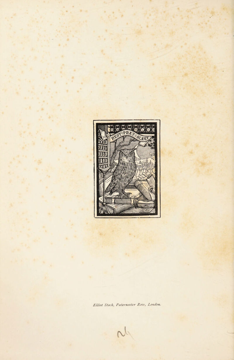 Elliot Stock, Paternoster Ron', London.