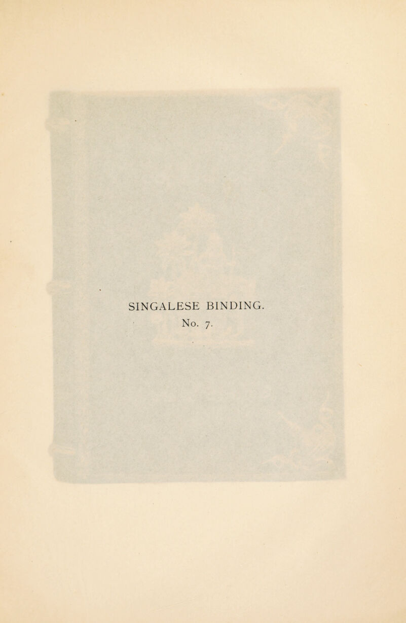 SINGALESE BINDING.