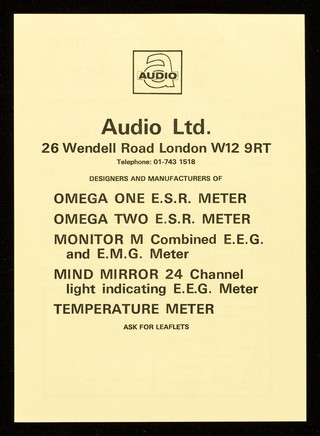 [Audio Ltd. flyer].